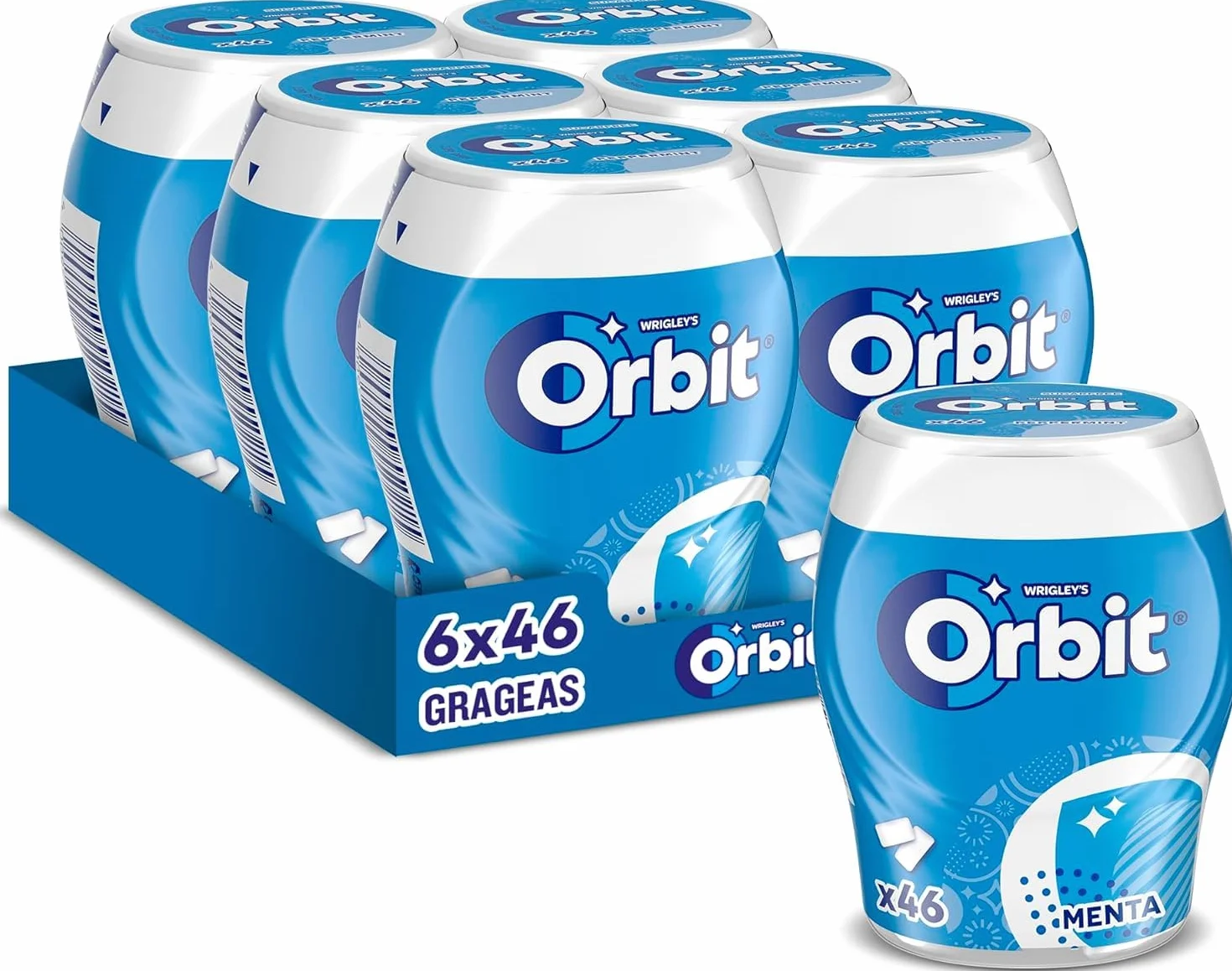 Orbit Chicles Sin Azúcar Sabor Menta Fresco Intenso Larga Duración Gragea 6x46