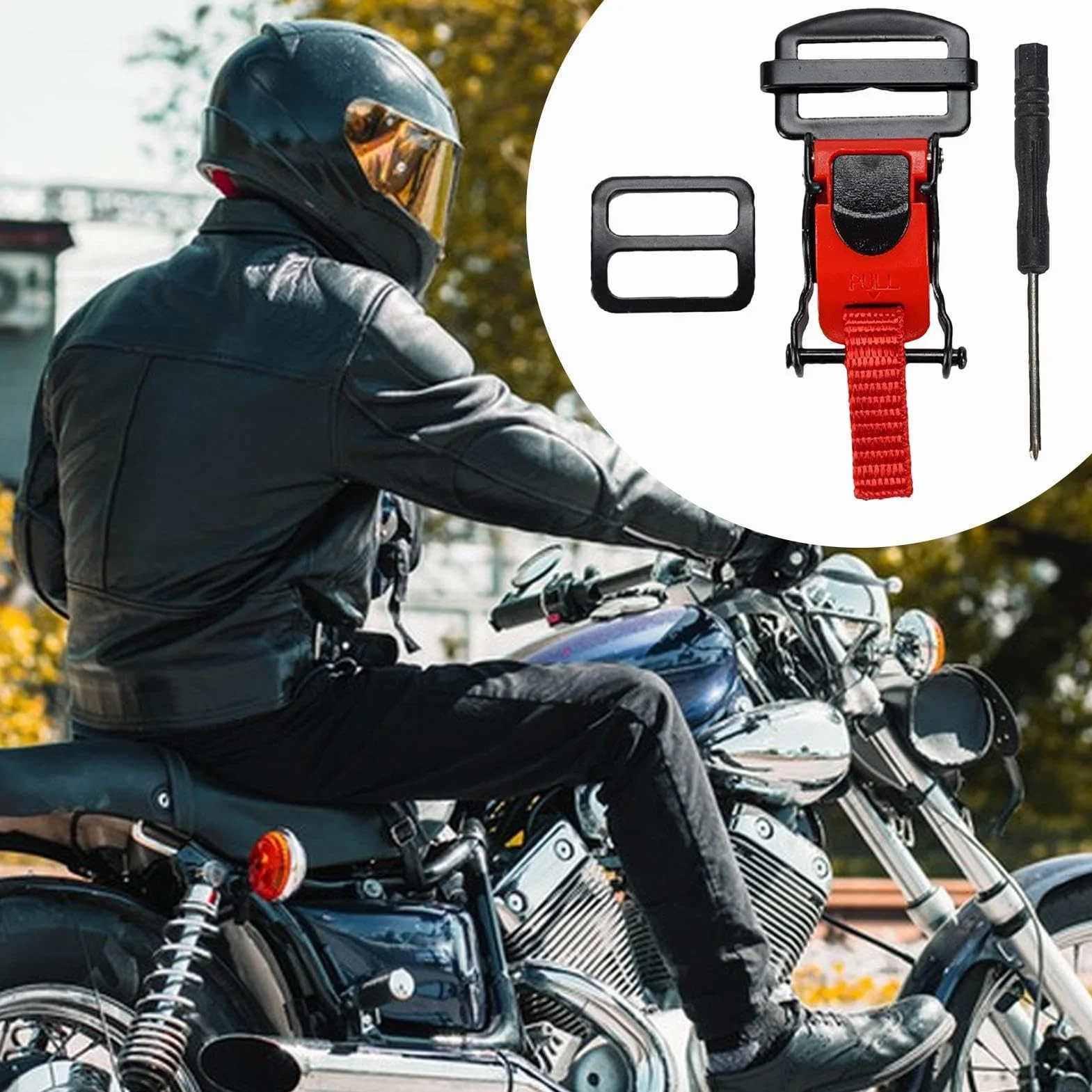 Casco moto fijación accesorios moto kit fijación rápida doble D casco hebilla moto correa clip casco conexión rápida hebilla casco correa fijación doble D