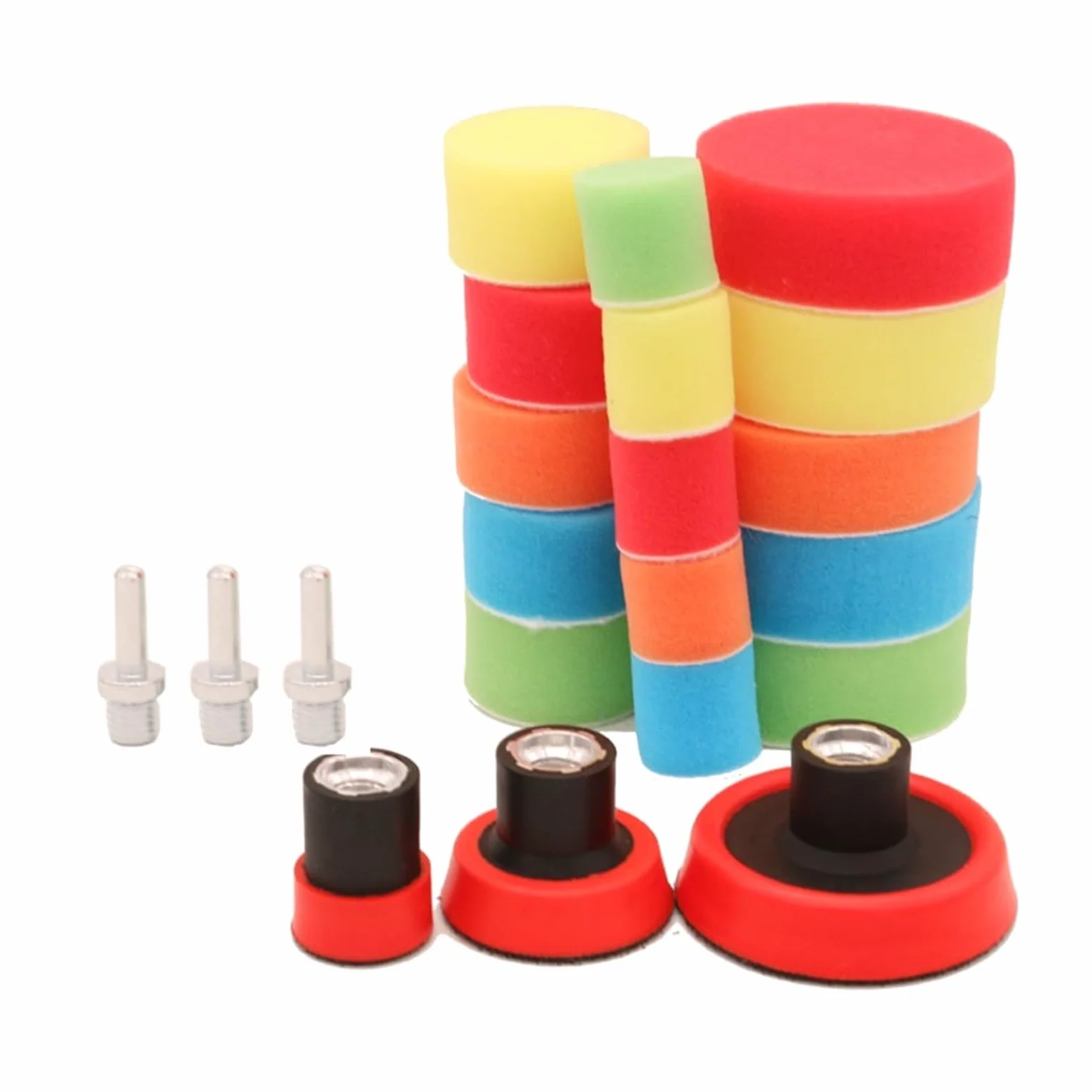 Herramientas Pulidor de Faros de Coche, Herramienta de reparación de Limpieza y Encerado de Ruedas, Accesorios de Taladro Caja Herramientas(22Pcs Set)