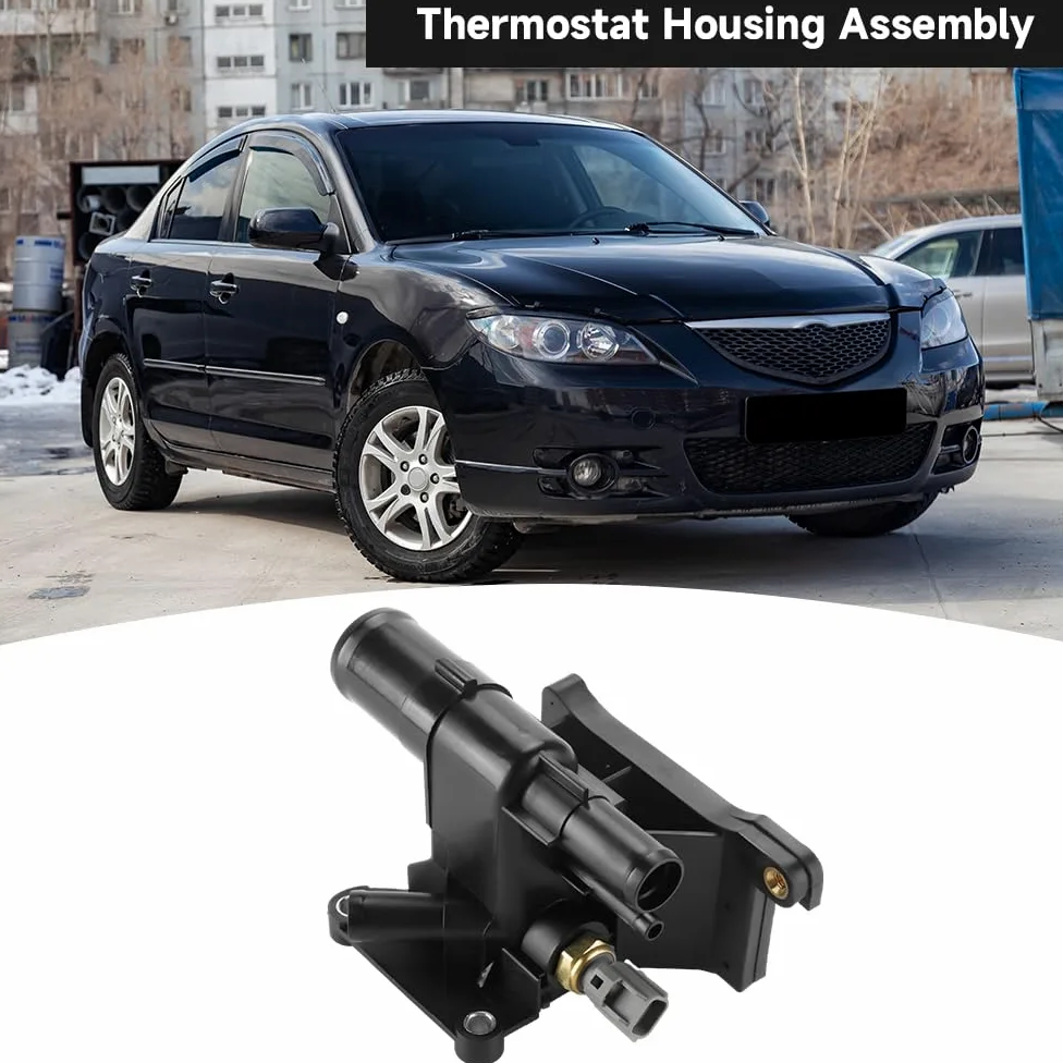 Conjunto de carcasa de termostato de refrigerante del motor, compatible con Mazda 3 2006-2013 para Mazda 5/6 2009-2013 para Mazda CX-7 2010-2012 - Reemplaza la pieza LF941517Z, 902690
