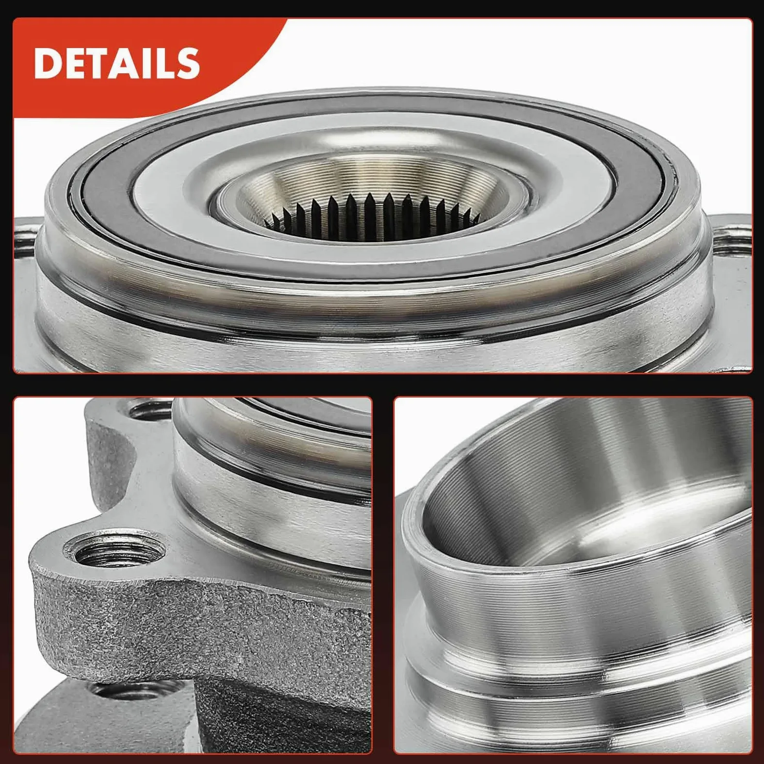 Frankberg 2x Kit de rodamientos 4 AGUJEROS de ruedas Frente Izquierda Derecha Compatible con A1 8X1 8XK 2011-2018 A3 8P1 8P7 8PA 2003-2013 Q3 8UB 8UG C.a.d.d.y P.a.s.s.a.t Sustituir# 1T0498621