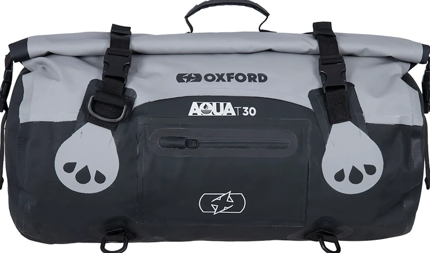 Oxford Aqua T30 - Bolsa para moto, color negro y gris