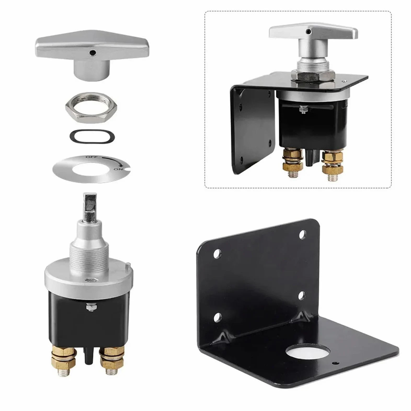 Aislador de desconexión del interruptor de apagado de batería de alta resistencia del cortador de circuito de 12V(粉条纹)