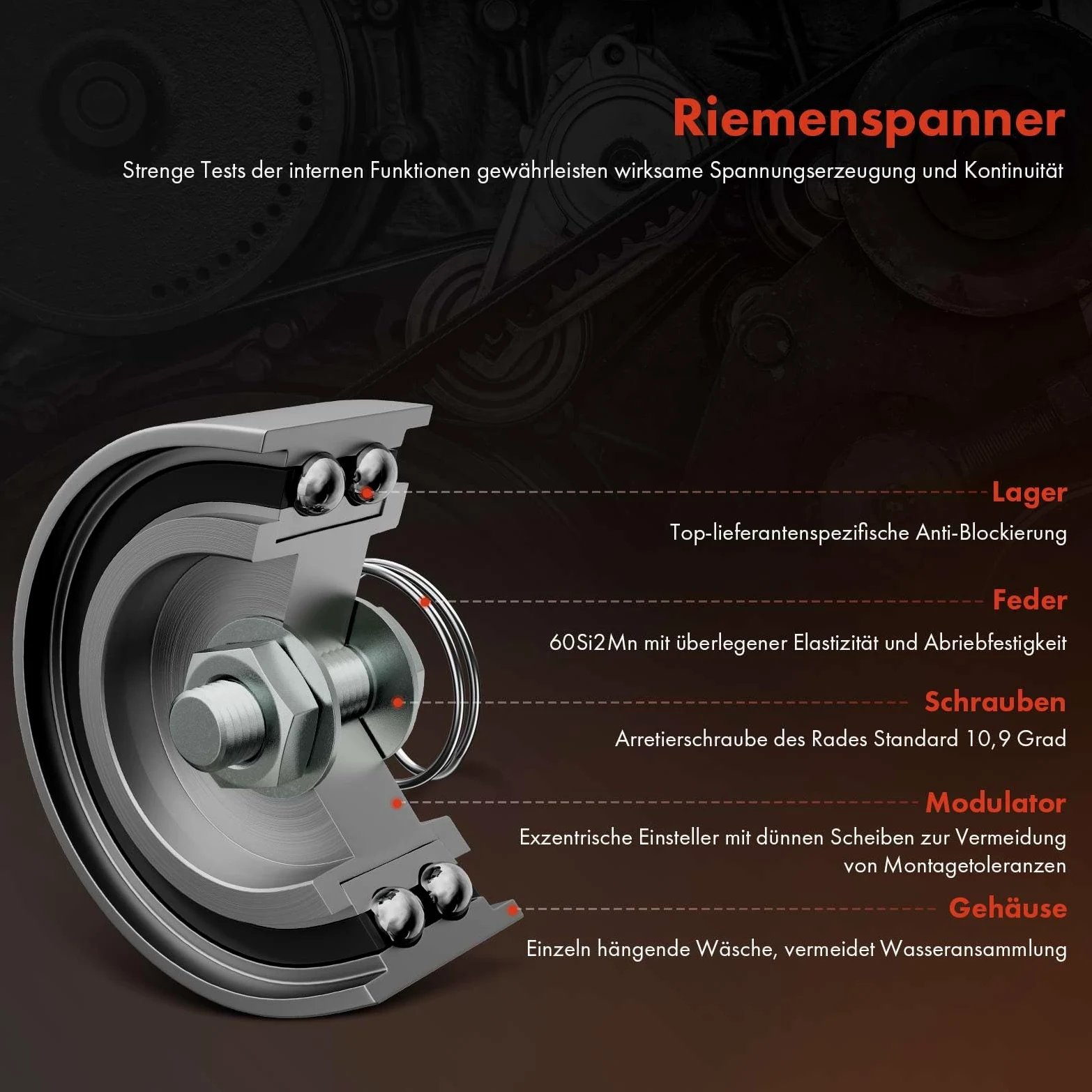 Frankberg Polea tensora del kit de correa de distribución K015684XS | Compatible con: Ducato Van 250, Giulietta 940, Plataforma plana/chasis Doblo 263, Giulietta caja/hatchback 940