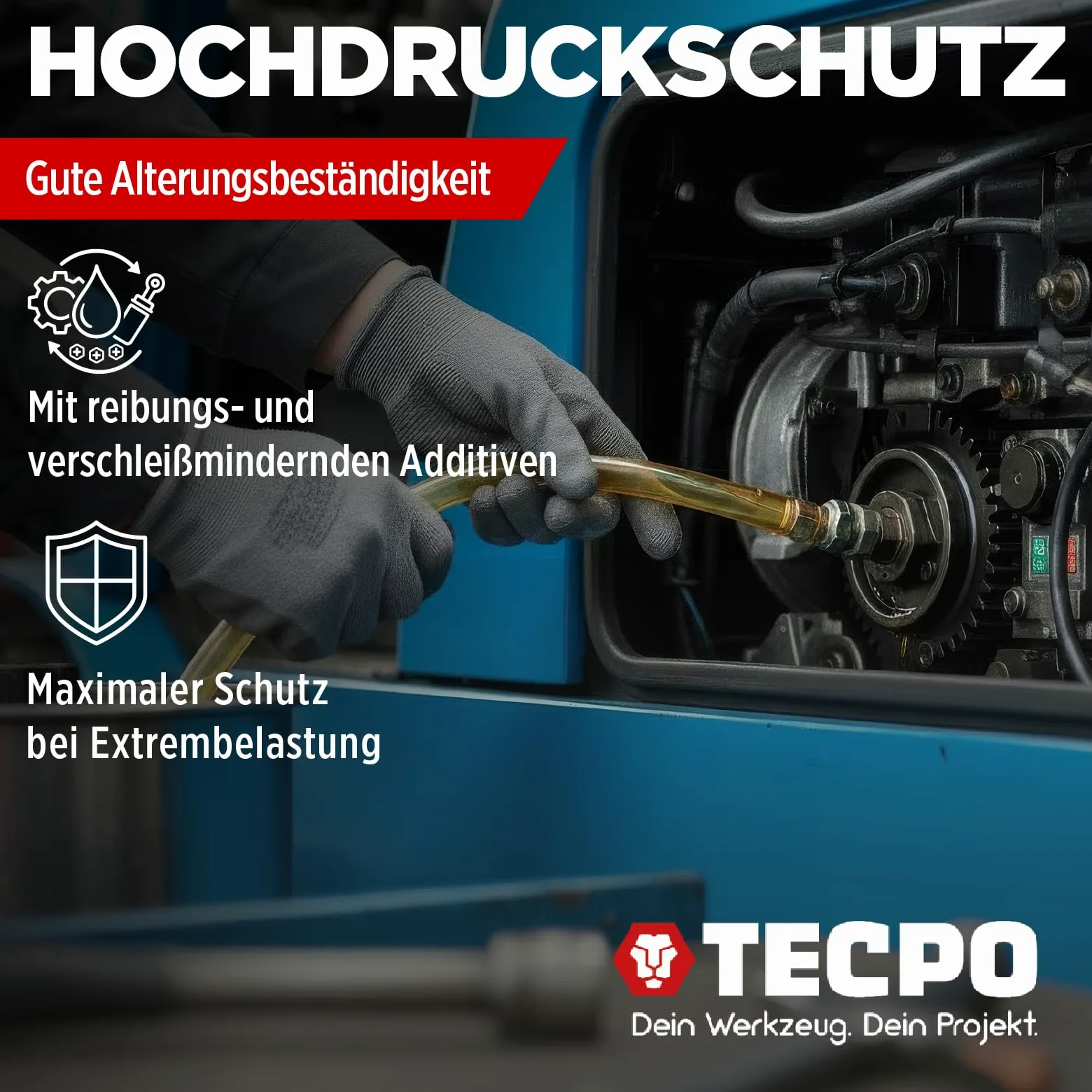 TECPO Aceite hidráulico 20 litros HLP 46 ISO VG viscosidad hidráulico fluido hidráulico fluido hidráulico para alta presión