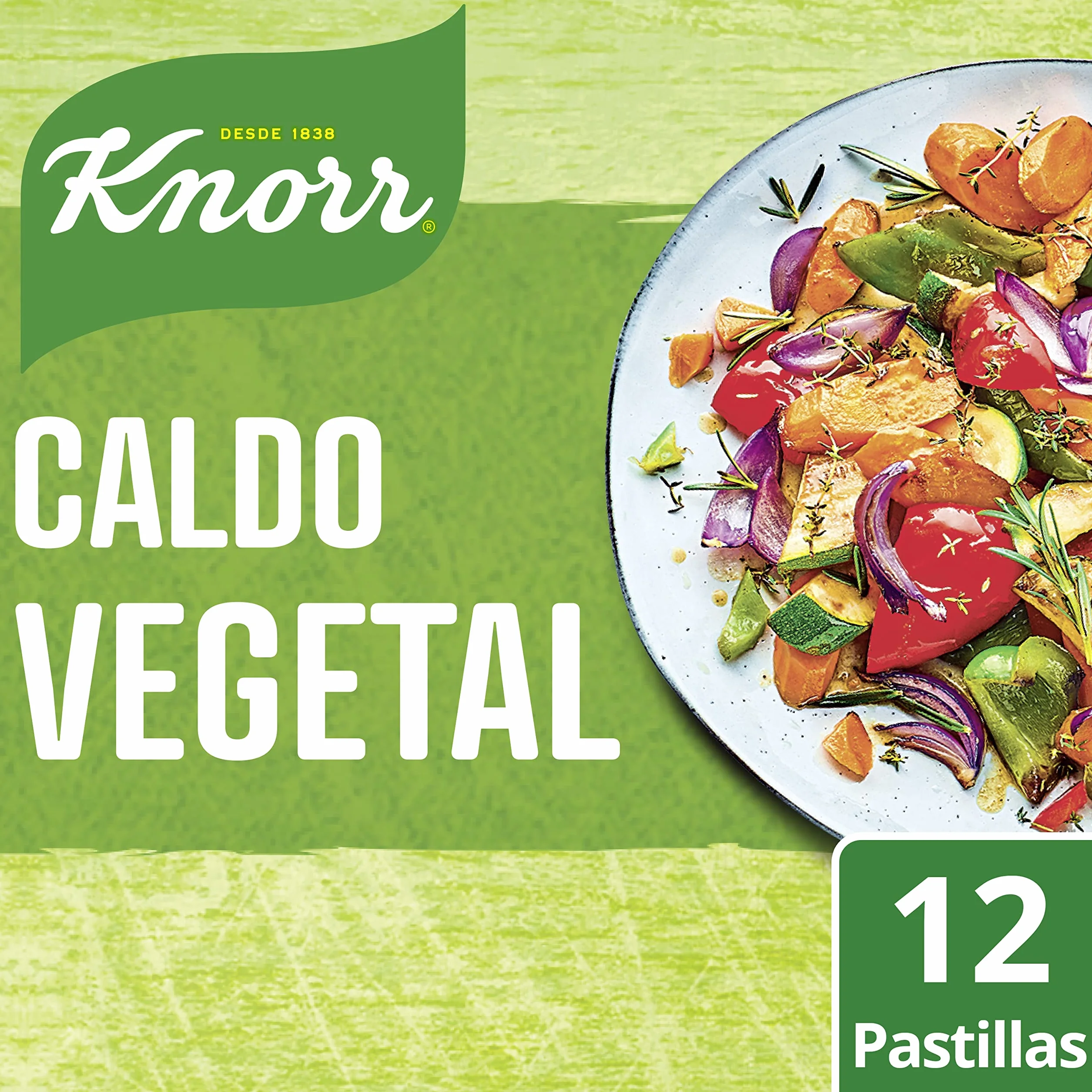 Knorr Caldo Vegetal 12 pastillas Pack de 18