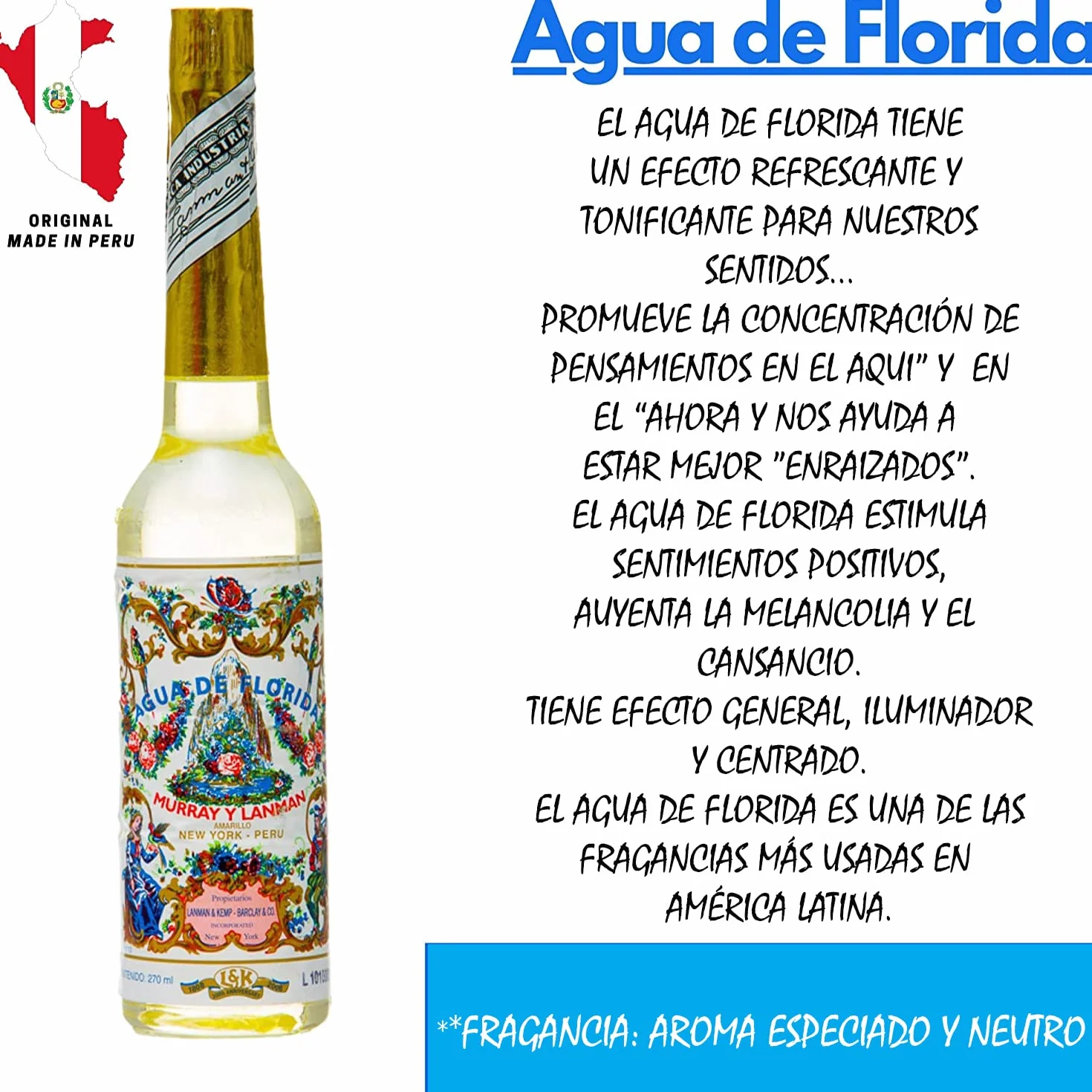 Aguas de Murray & Lanman Florida Pack Esotérico 270 ml Ruda 70 ml Jabón 100 gr