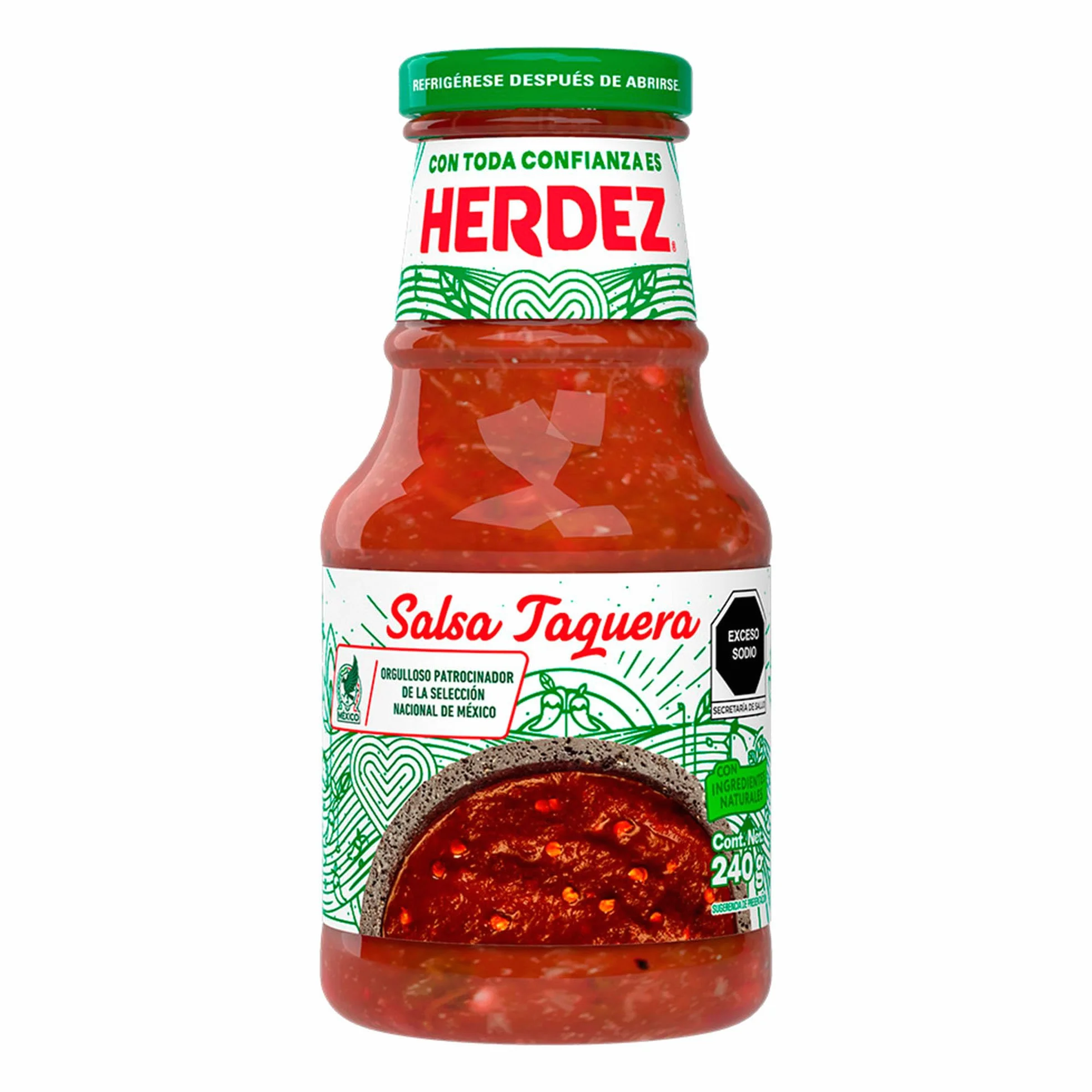 Herdez Salsa Taquera 240 g Salsa roja picante mexicana