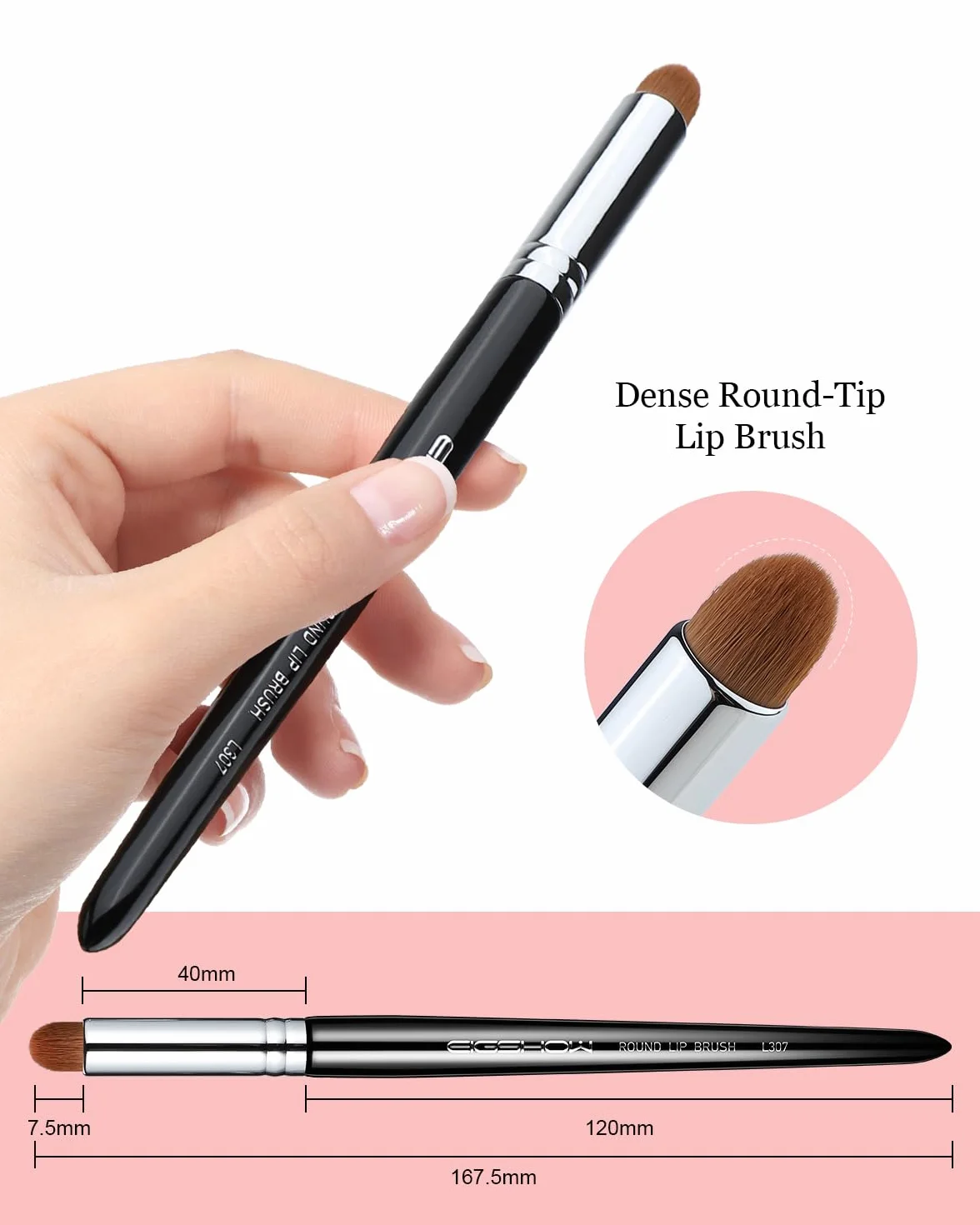 EIGSHOW Pincel para labios redondo difuminador corrector L307