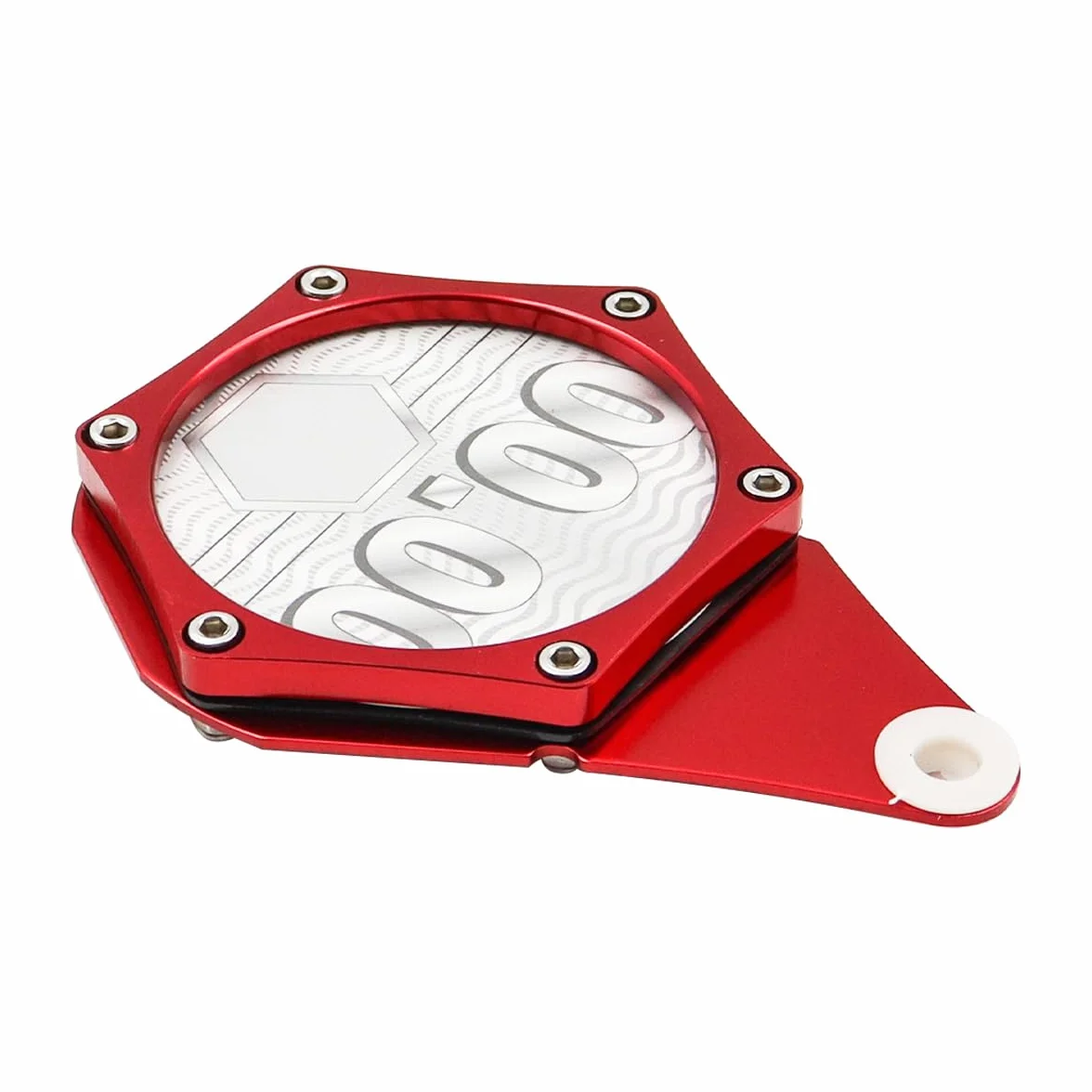 Soporte de Disco de impuestos Aleación de Aluminio Soporte de Disco de impuestos de Motocicleta Soporte de Permiso de Motocicleta -Rojo