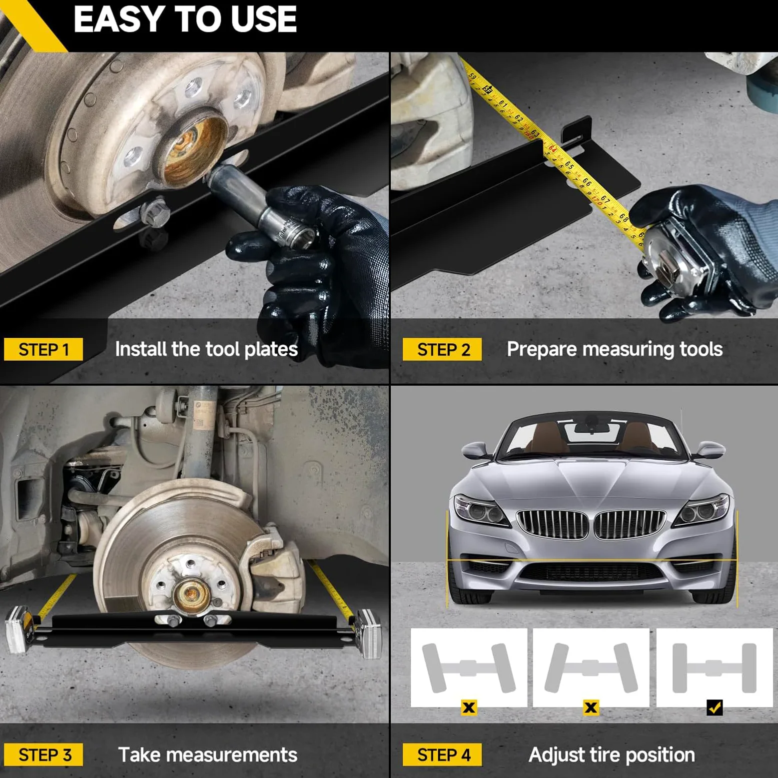 Herramientas De Alineación para Automóviles Placas de Medición de | Equipo De Alineación Vehicular para Talleres de Reparación