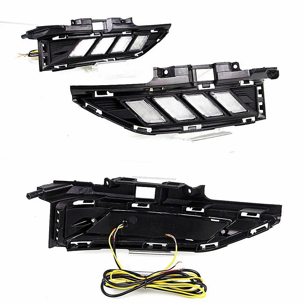 Luces diurnas LED DRL para Kona Encino 2018 2019 2020 2021, LED DRL + amarillo Streamer luces de señalización