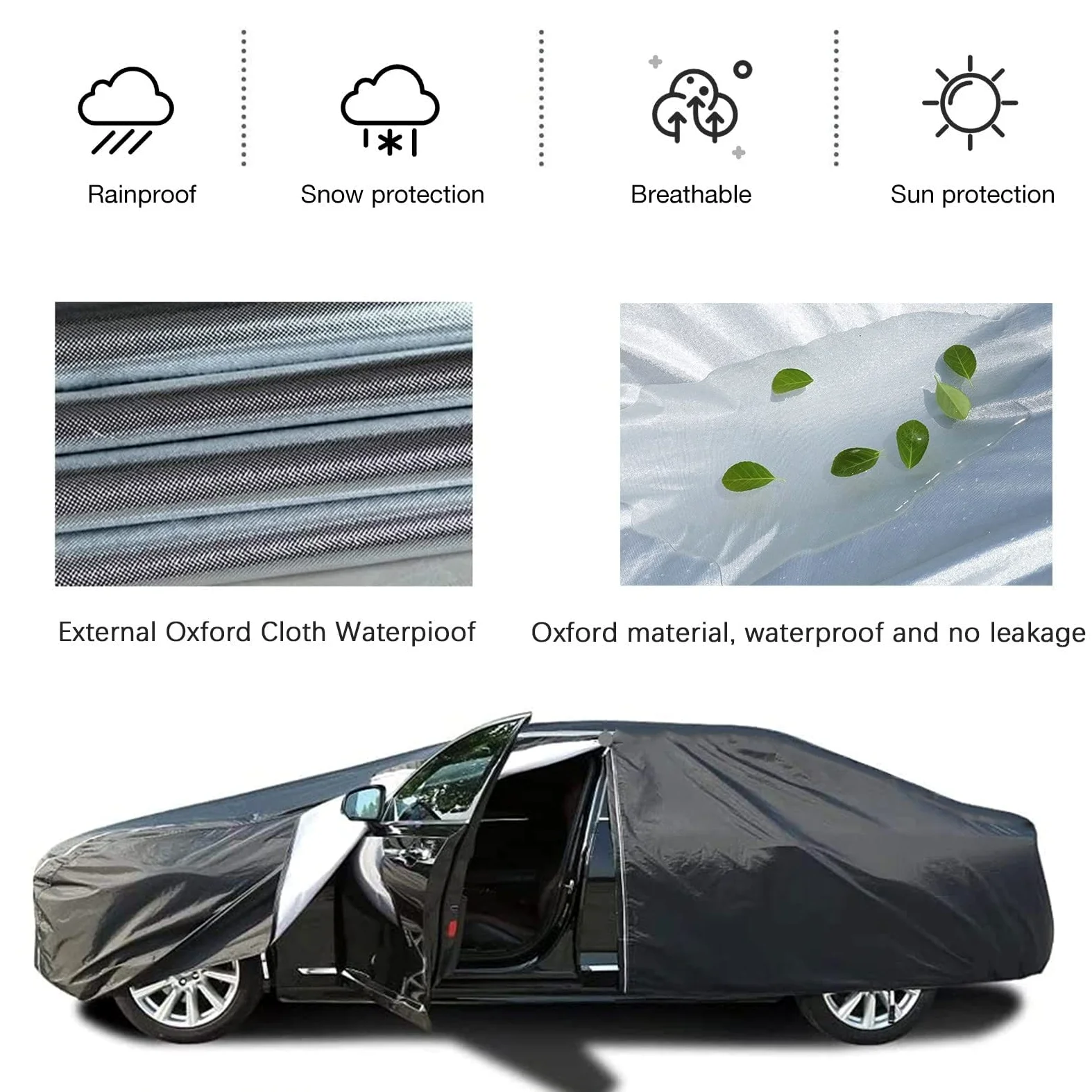 Fundas for Coche Funda for Coche Exterior for Volkswagen Transporter T5, Funda Completa for Coche, Impermeable, Transpirable, Grande, A Prueba De Polvo, Protector Solar, A Prueba De Viento, Tela Oxfor