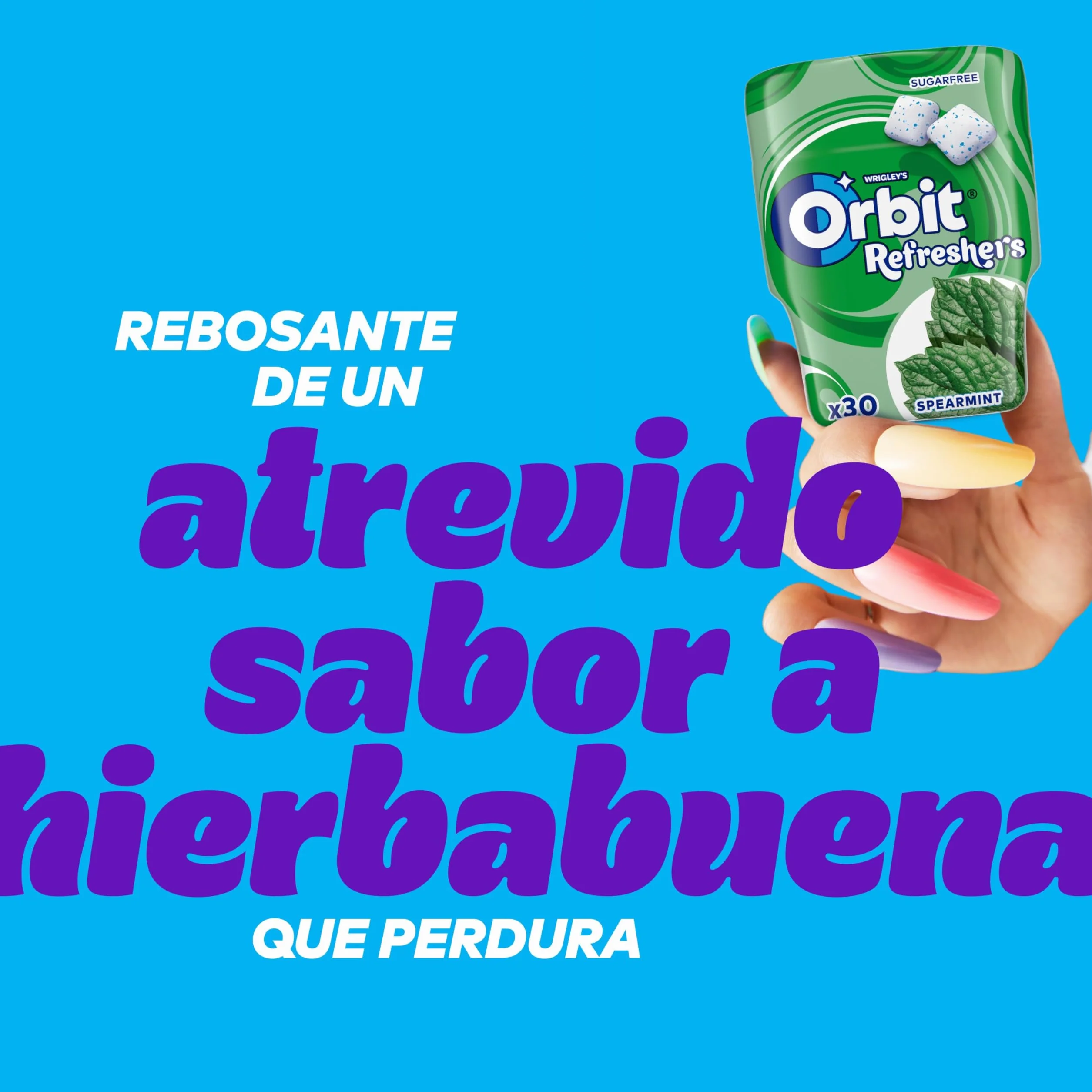 Orbit Refreshers Chicles Sin Azúcar Hierbabuena 6 x 30