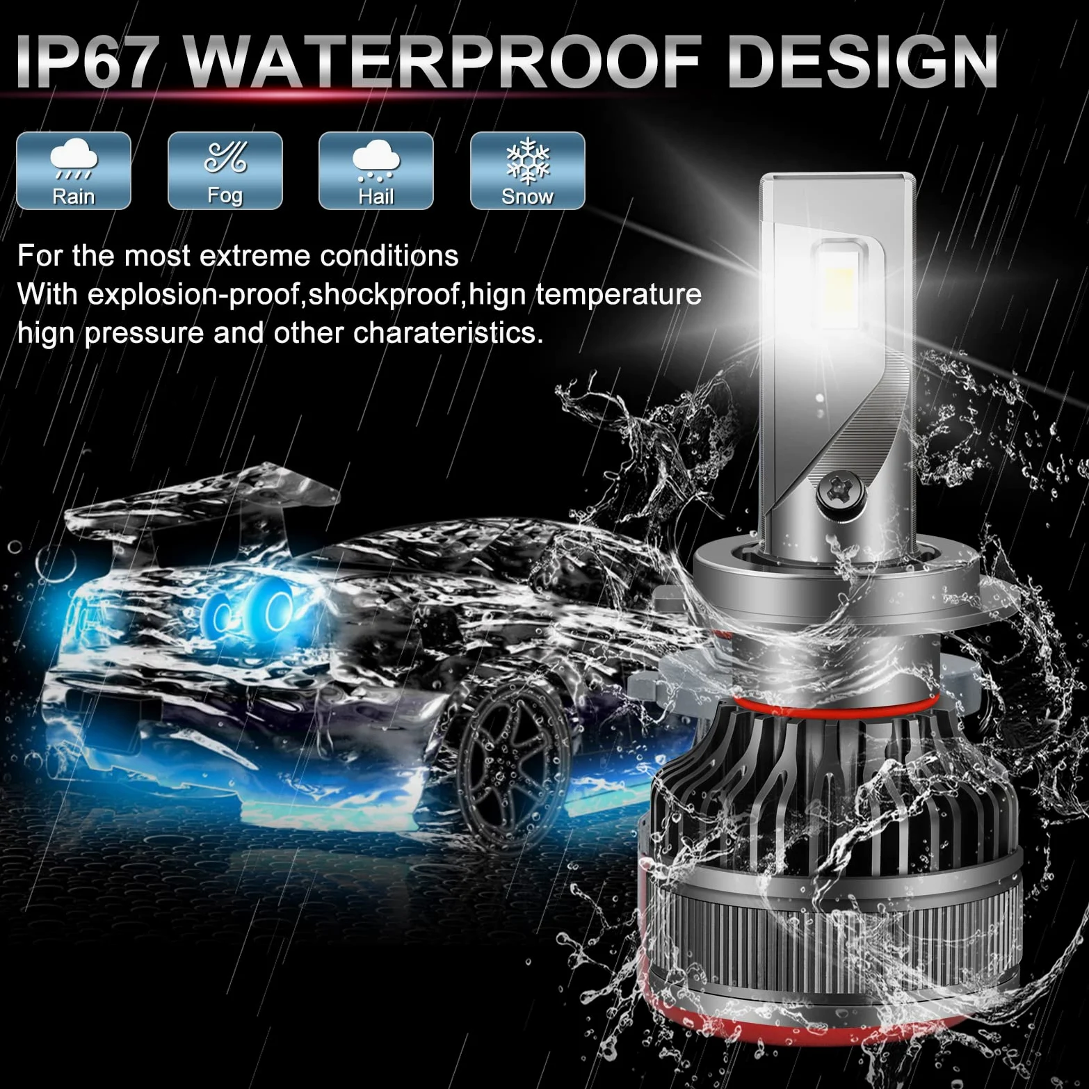 Bombillas LED Para Faros Delanteros, 2 Piezas H7 LED 110W 26000LM Canbus Lámpara Led Para Faros Delanteros Auto Bombillas Antiniebla Para 12V Coches 24V Camión,9012