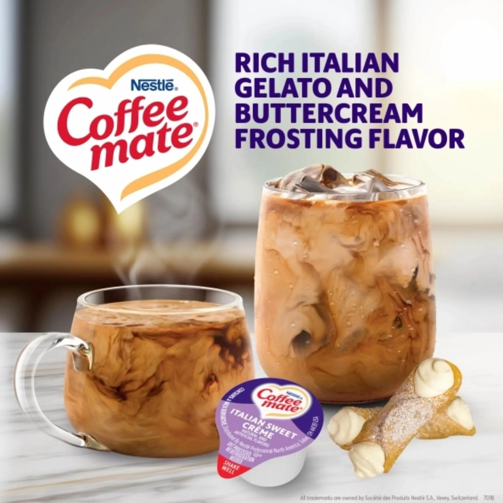 Coffee-mate Italian Sweet Creme Creamer Rich Gelato Flavor 50/box