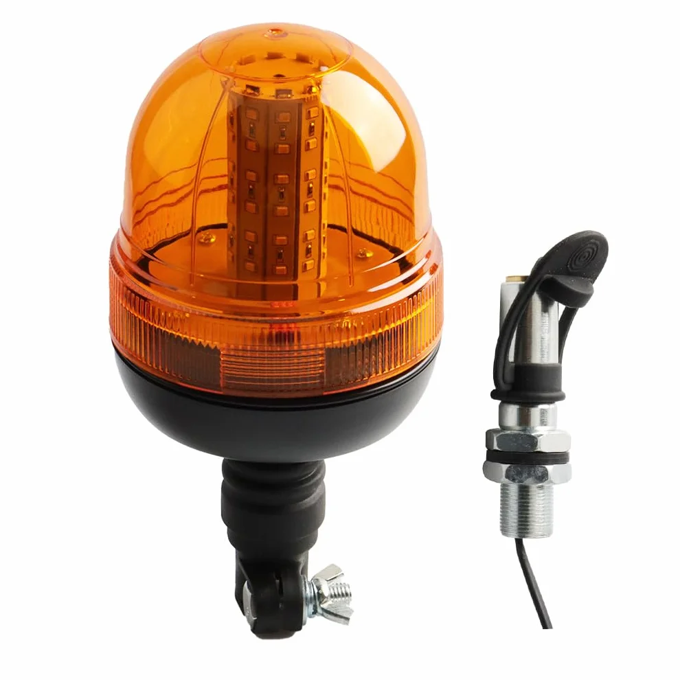 Luz Rotativo LED 60 LED 12V 24V para Tractor con Soporte de Montaje