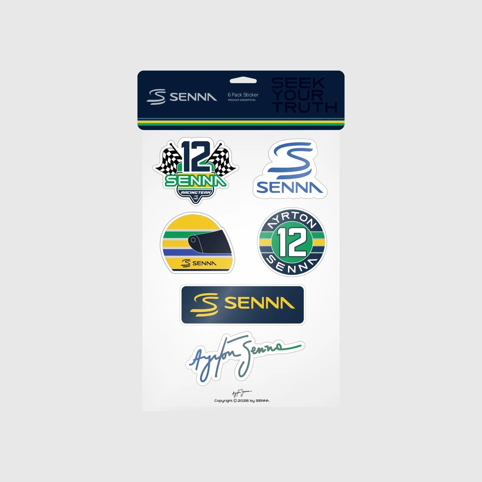 Ayrton Senna Paquete de pegatinas
