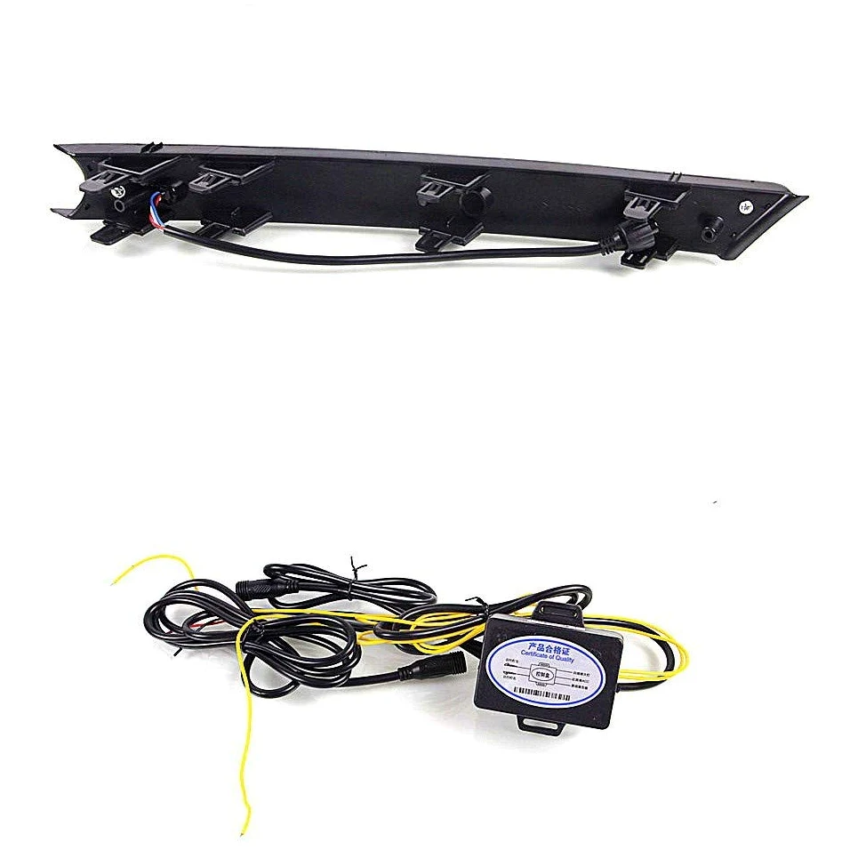 Luces diurnas LED DRL para compatible for Mazda CX-5 CX-8 2017-2021, LED parachoques delantero DRL + amarillo Streamer luces de señalización