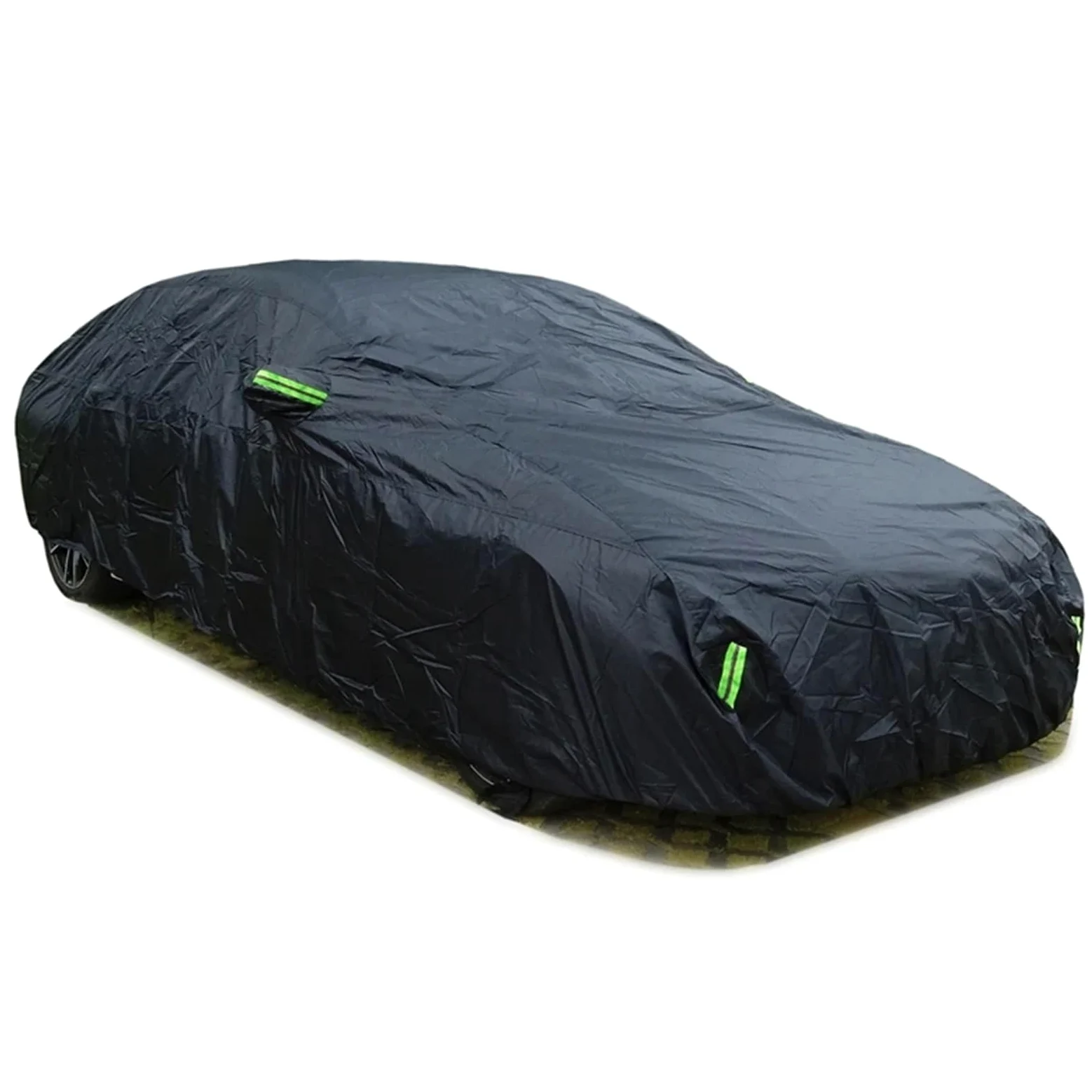 Funda de Coche Parasol Universal para Coche, protección contra el Polvo y el Sol, con Tiras Reflectantes, para Hatchback, sedán y SUV. Funda de Coche Exterior(XXL-5.3X2.0X1.50M,Silver)