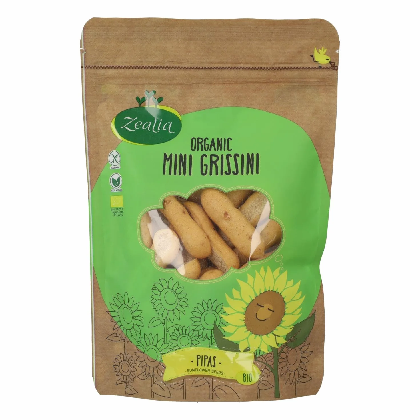 Mini grissini de pipas bio sin gluten 75 g