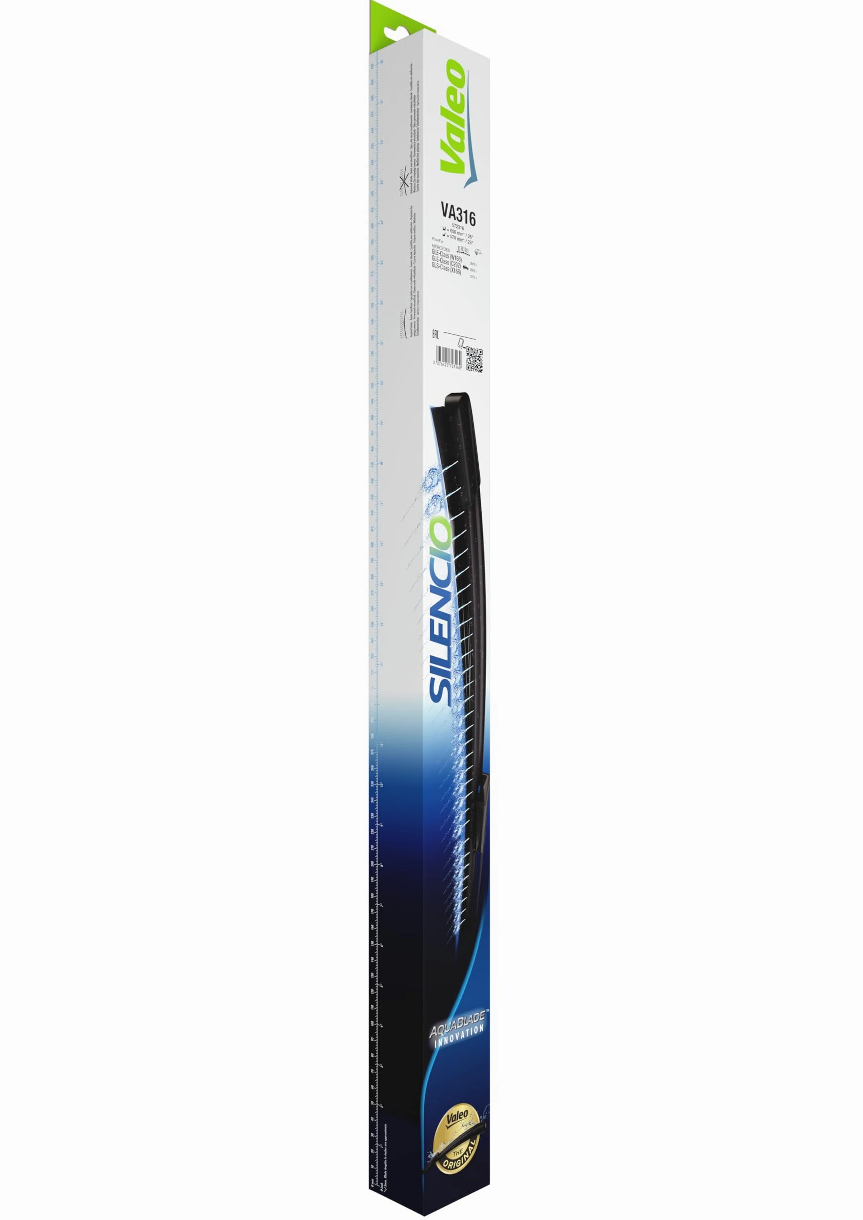 Valeo Silencio 2x AquaBlade Limpiaparabrisas VA316 - Delanteras
