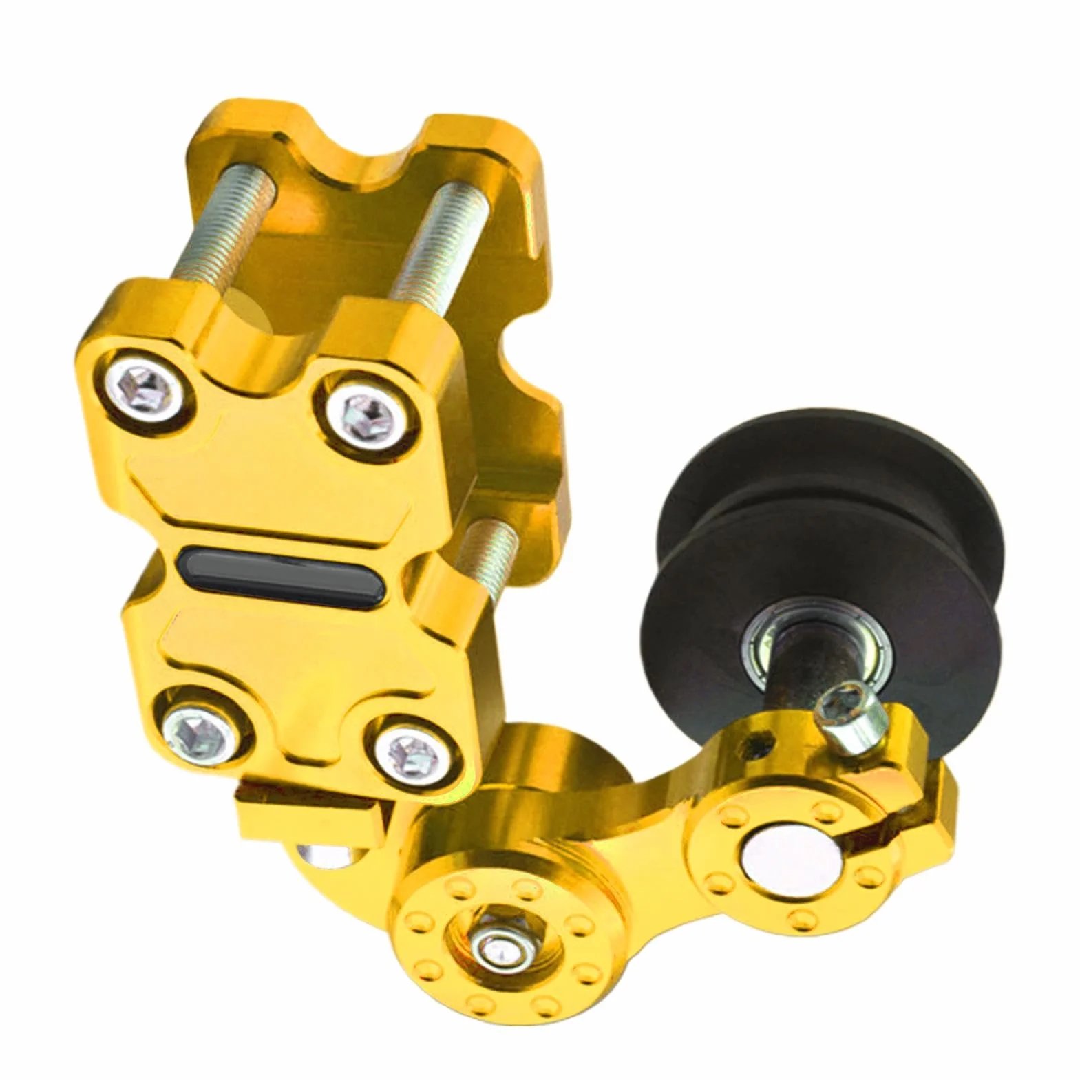 Ajustador de cadena de motocicleta,Herramienta de ajuste de cadena Motocicleta, Ajuste de cadena modificado con guía de tensión automática, Herramienta de engranajes de modificación de cadena