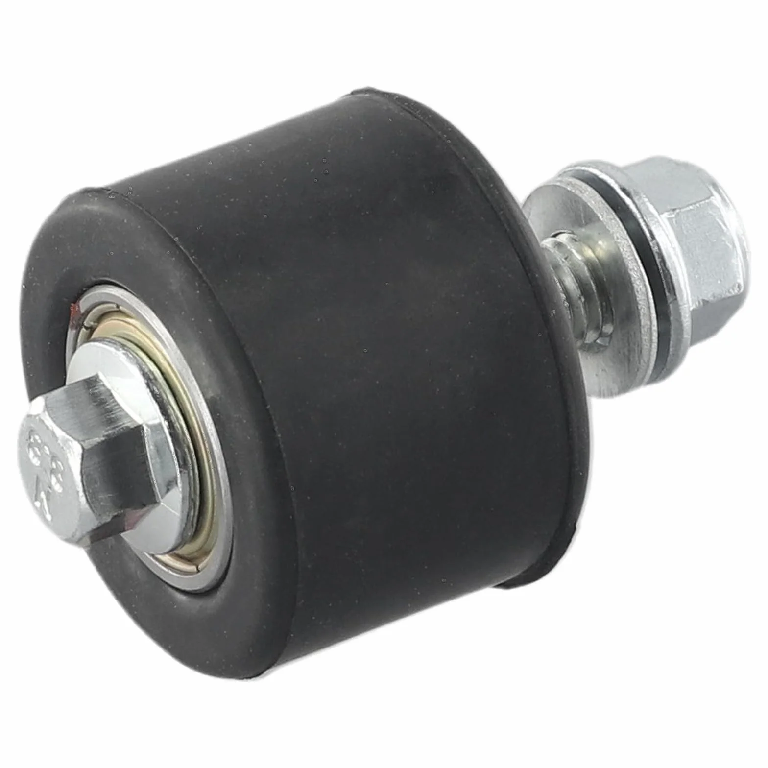 2 rodillos de cadena de motocicleta de 8 mm para YFM350 YFZ350 para BANSHEE, rueda guía superior inferior con pernos y juntas, material de goma, color negro