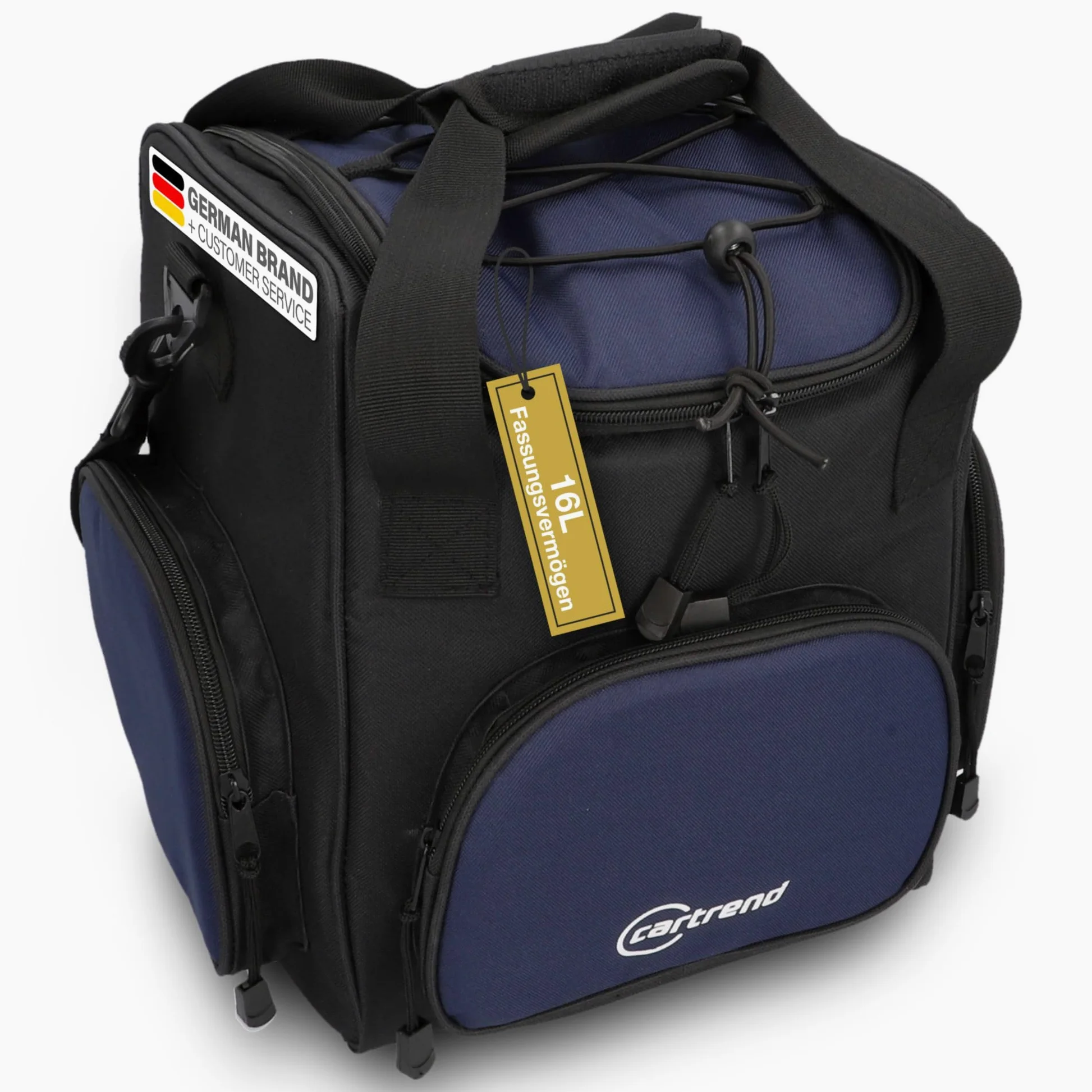 cartrend Bolsa térmica con Cable de conexión de Coche de 12 V, 1,50 m de Largo, Correa de Hombro Ajustable, Revestimiento Interior de fácil Cuidado, Varios tamaños