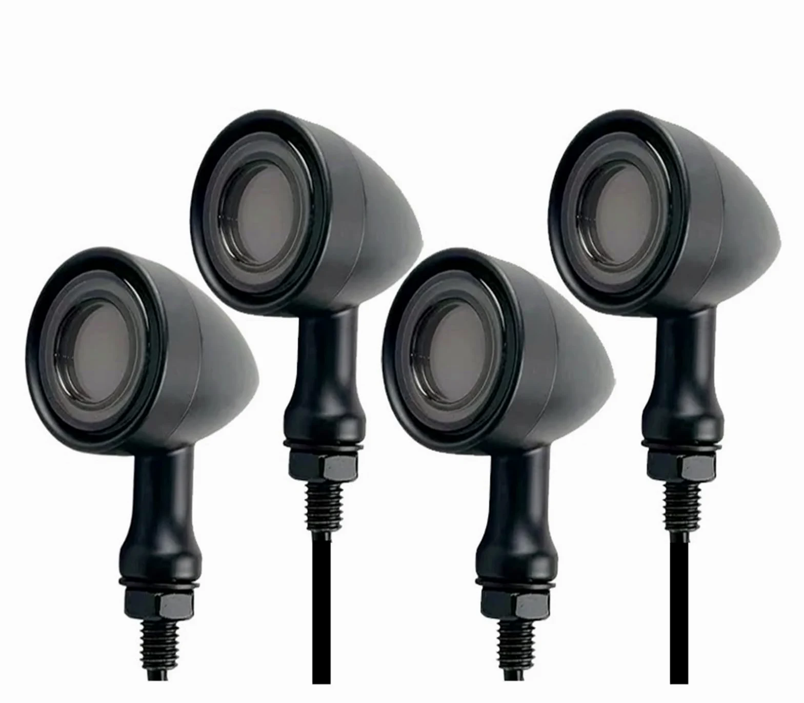 Intermitentes LED Delanteros y Traseros universales para Motocicleta, Tipo Bala. Luces de señalización de Giro luz Diurna DRL luz Freno y luz Trasera Luzs traseras Piezas