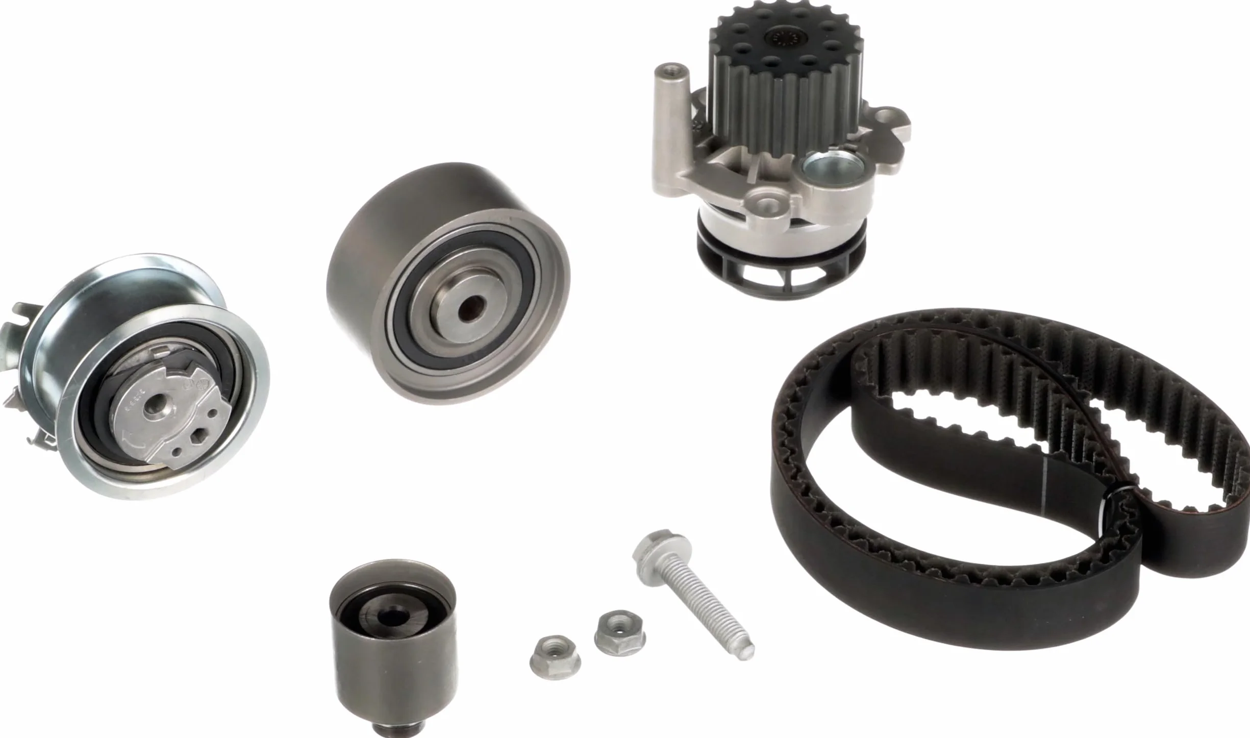GATES KP15607XS-1 Bomba de agua + kit de correa de distribución Número de dientes: 141 30 mm con bomba de agua Compatible con AUDI A3 Sportback 8PA, VW Golf 5 Hatchback 1K1 TOURAN 1T1, 1T2, SKODA