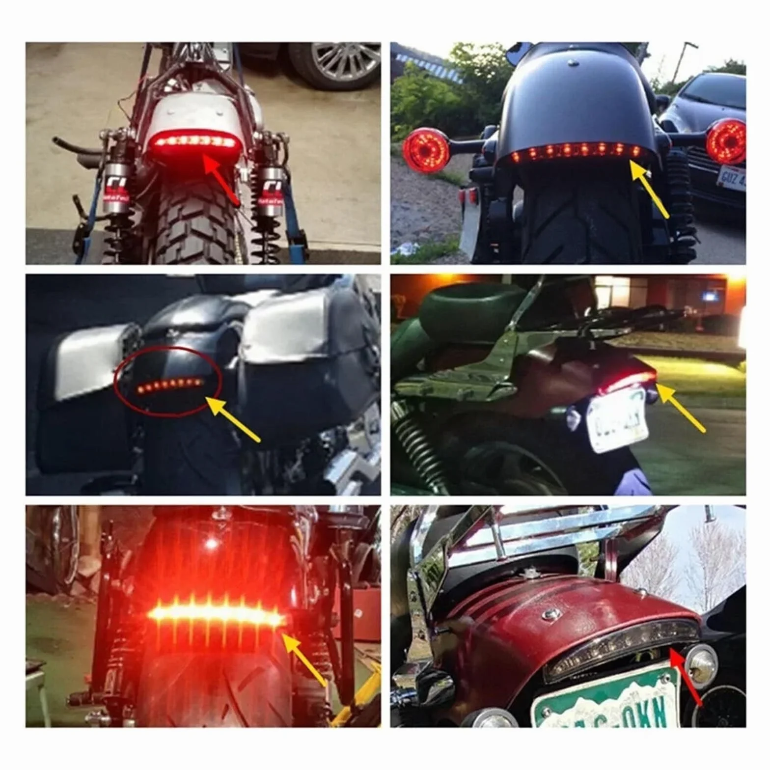 Luz LED De Freno Trasero para Matrícula De Motocicleta, Luz De Freno Y Luz De Circulación para Ha&rley Sportster Iron XL 883 1200 Dyna Softail Luz Traseras de Piezas