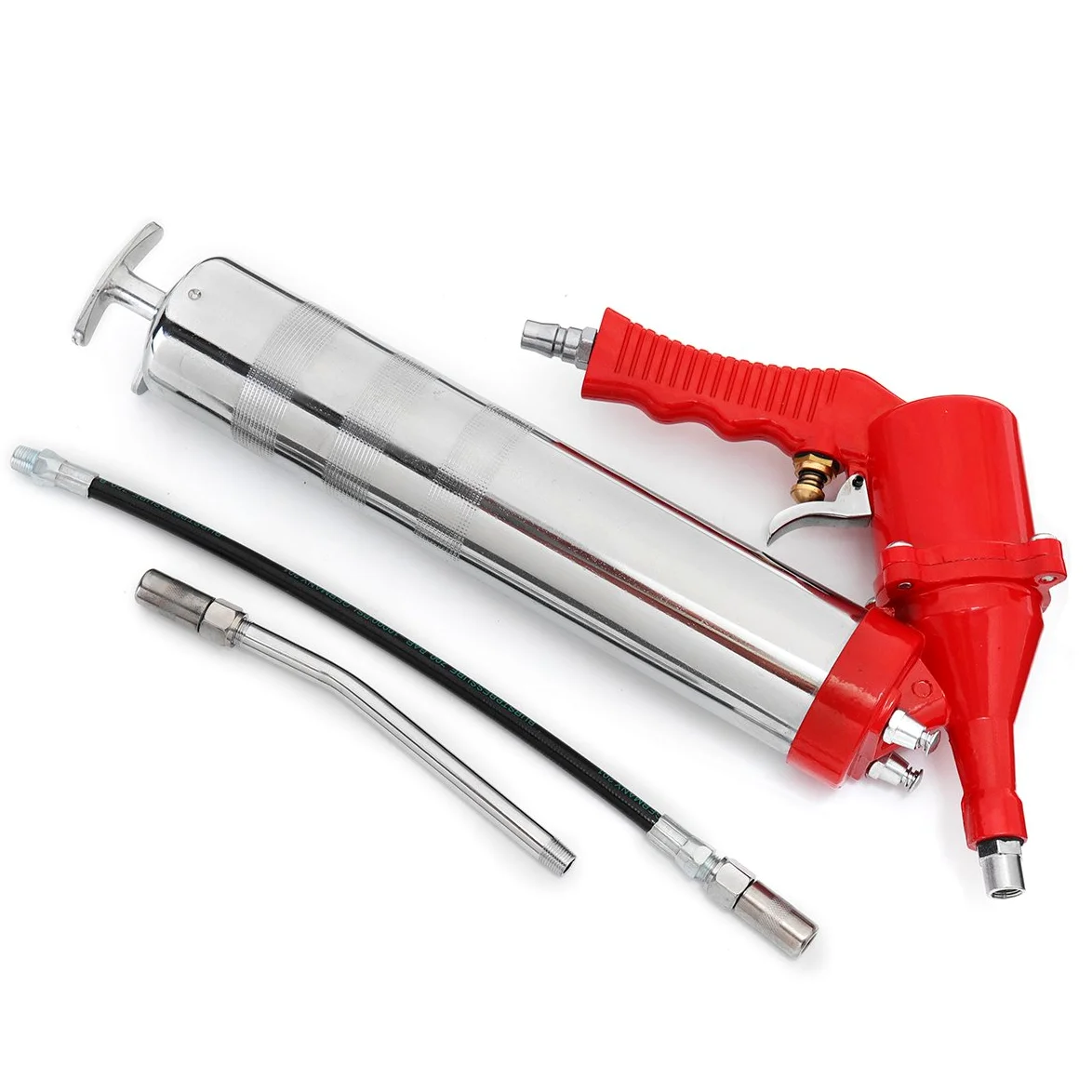 Pistola de engrase manual con una sola mano Compresor neumático Bomba de engrase Rojo