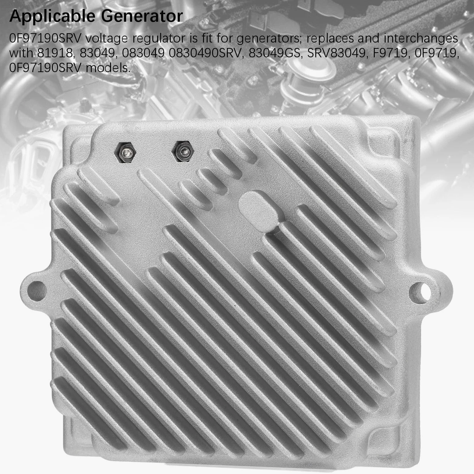 Cocoarm Regulador de Voltaje del Generador Reemplazo del Regulador de Voltaje Automático de Metal 0F97190SRV 81918 Ajuste de Salida de de PCB para Reparación y Reemplazo del Generador