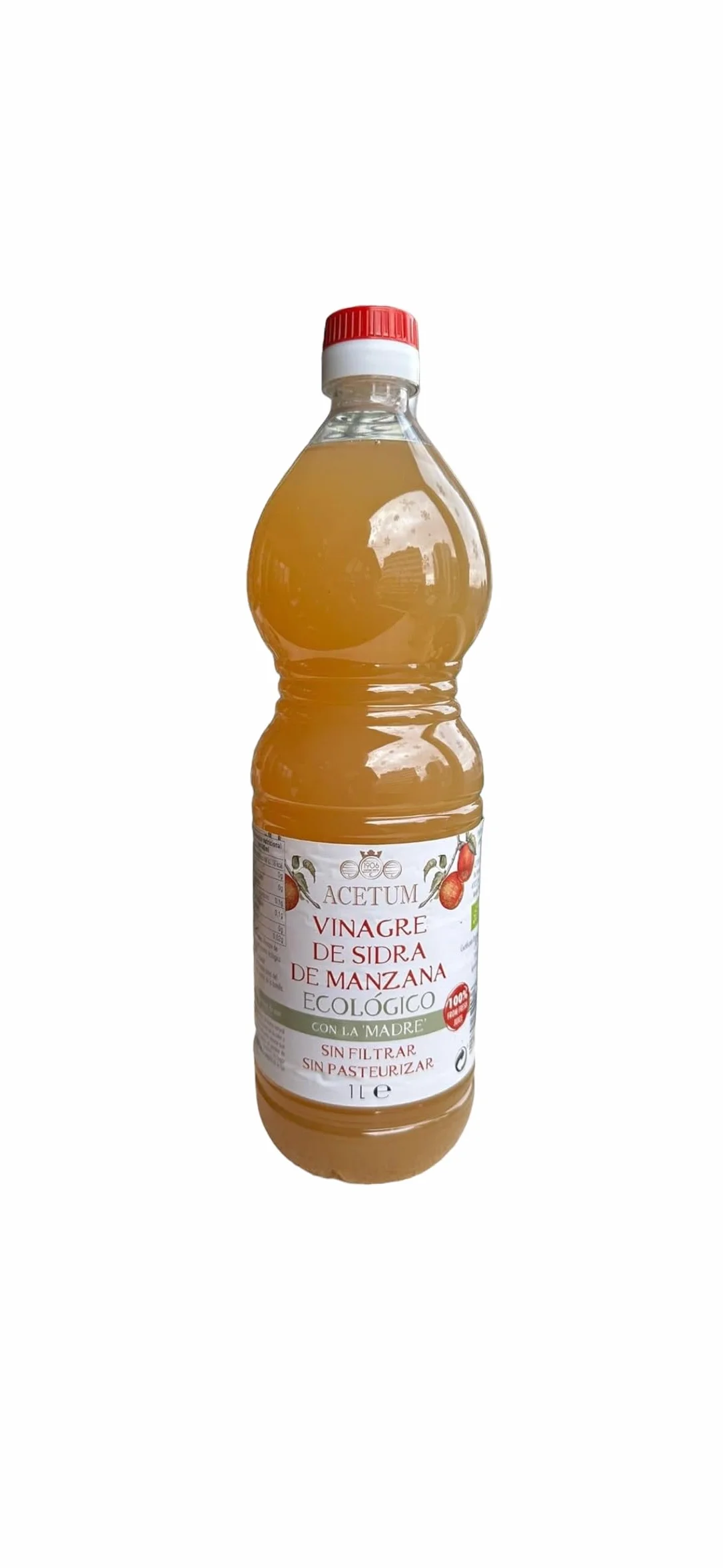 Vinagre Sidra de Manzana Madre ACETUM 1 Litro 100% Italiano Orgánico