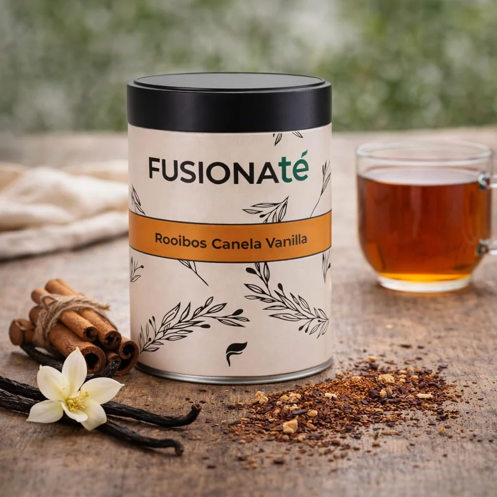FUSIONATE Rooibos Canela y Vainilla 150g Infusión Sin Cafeína Premium