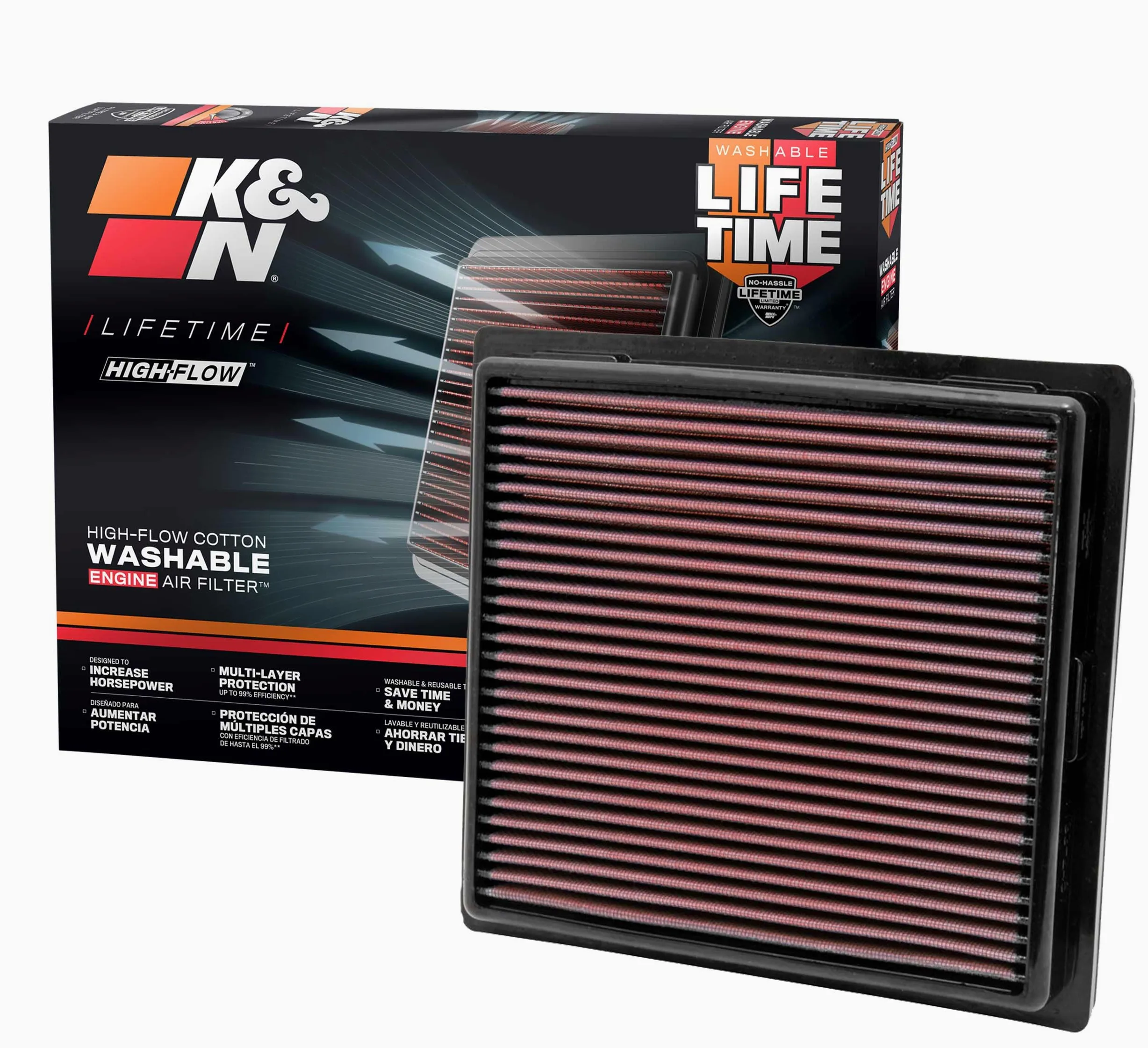 K&N 33-2457 Filtro de Aire Coche