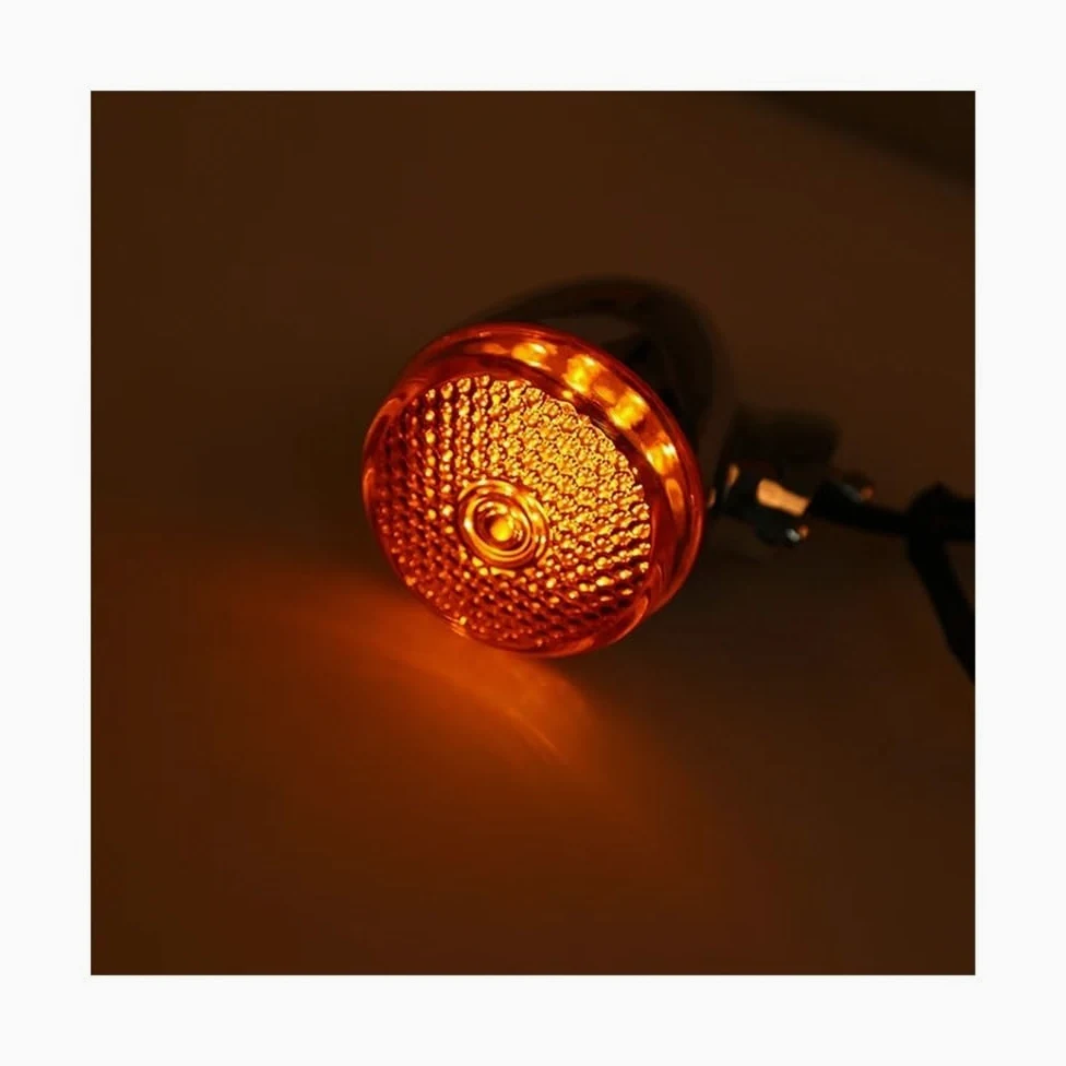 Intermitentes para Moto, 4 Uds LED Motocicleta Señal De Giro Indicador Intermitente Luz Scooter Intermitente Lámpara Se Adapta A La Mayoría De Motos para H&Arley