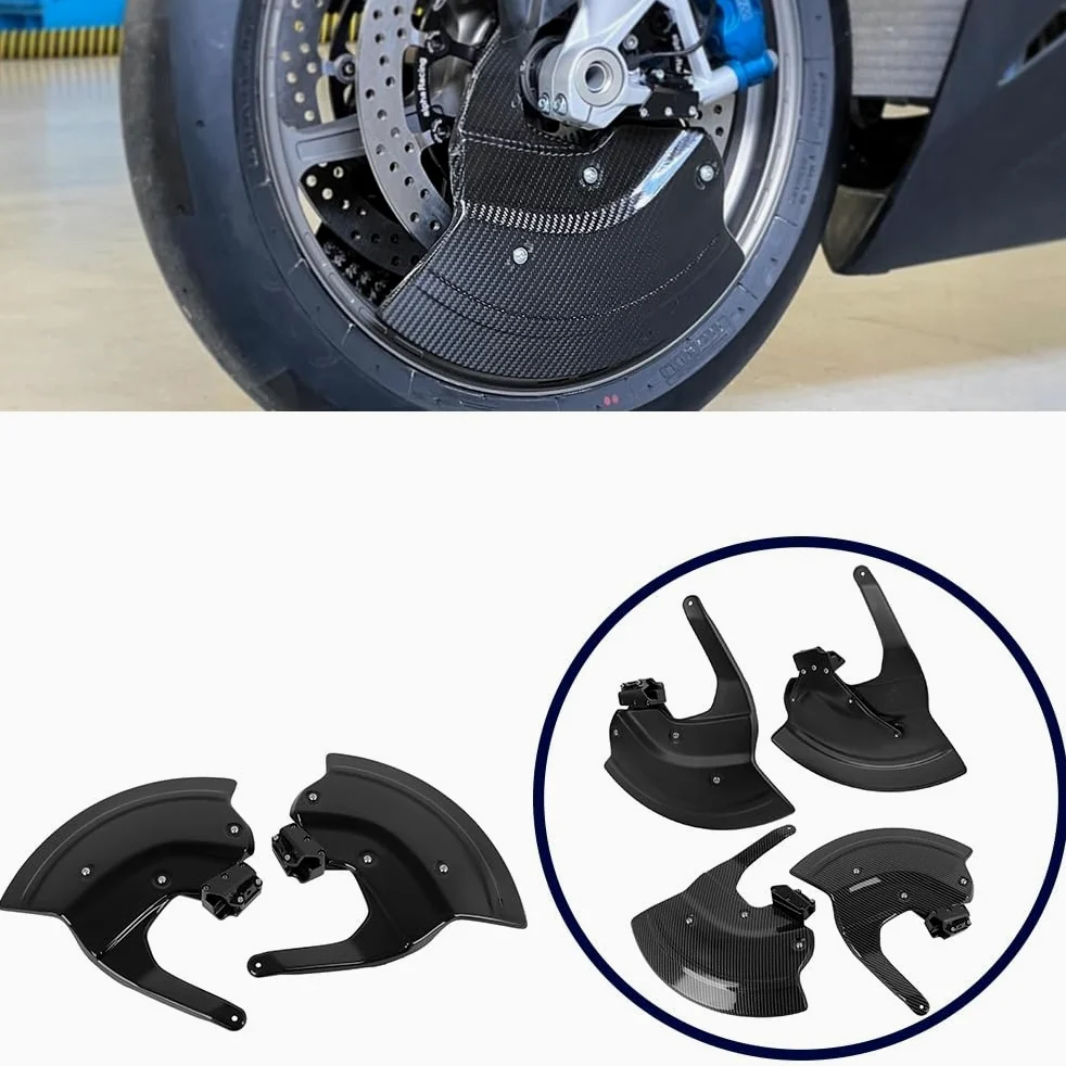 Compatible con Protector conducto Pinza de Freno Delantero | Dirige el aire fresco y evita obstrucciones por residuos(Glossy black)