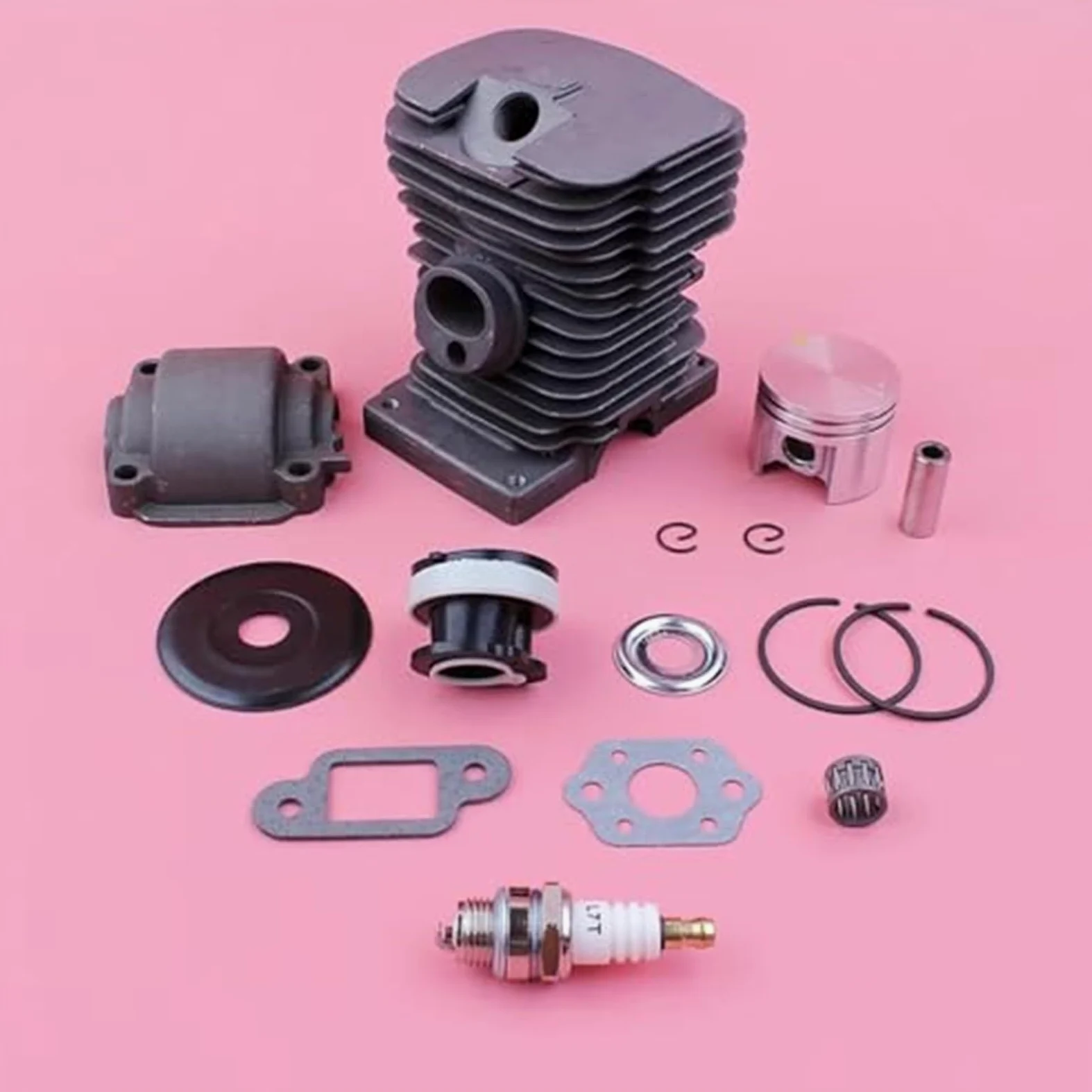 Junta de carburador colector de admisión, Kit de admisión de Bandeja de Motor de pistón de Cilindro de 38mm, for STIHL, Pieza de Herramienta de Repuesto de Motosierra MS180 018 MS 180