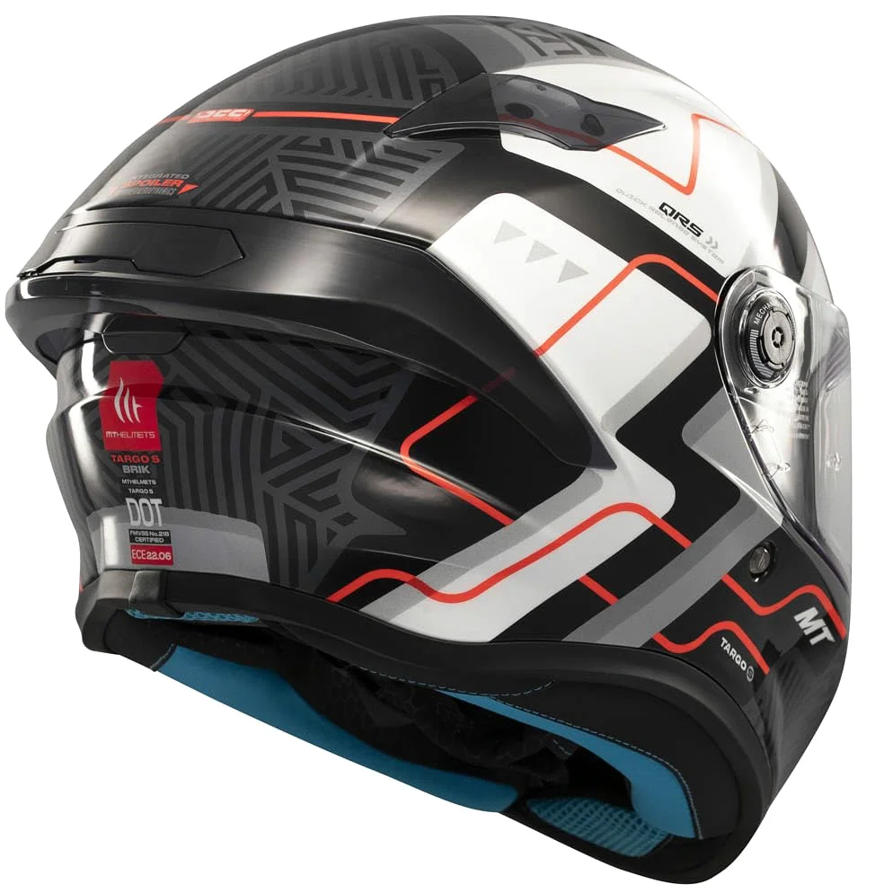 MT Helmets Targo S Designed Brik C0 Brillo - Casco de Moto Integral Homologado 22.06