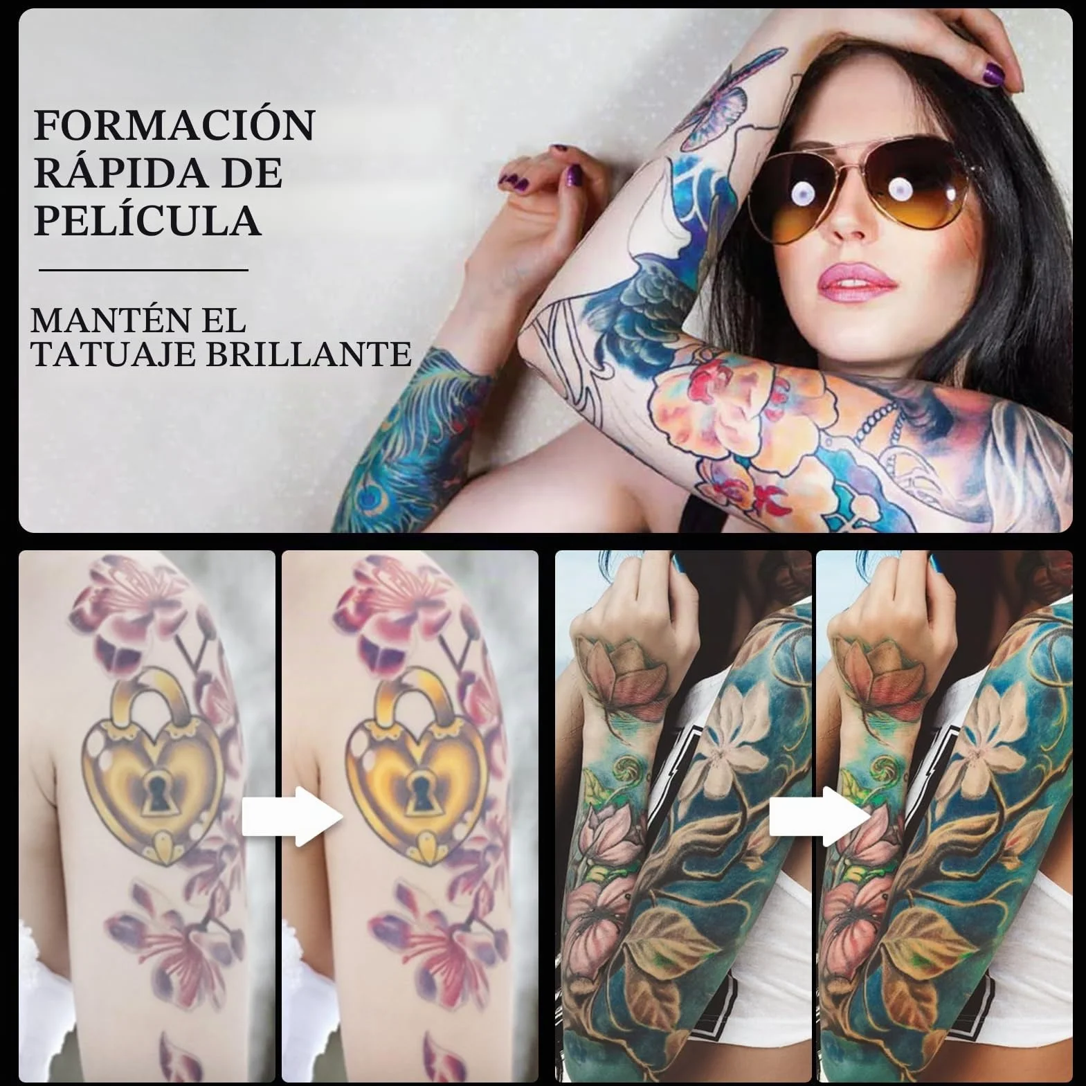 Crema para Tatuajes 2 Piezas, Crema Tattoo de Mantequilla, Cuidado Posterior