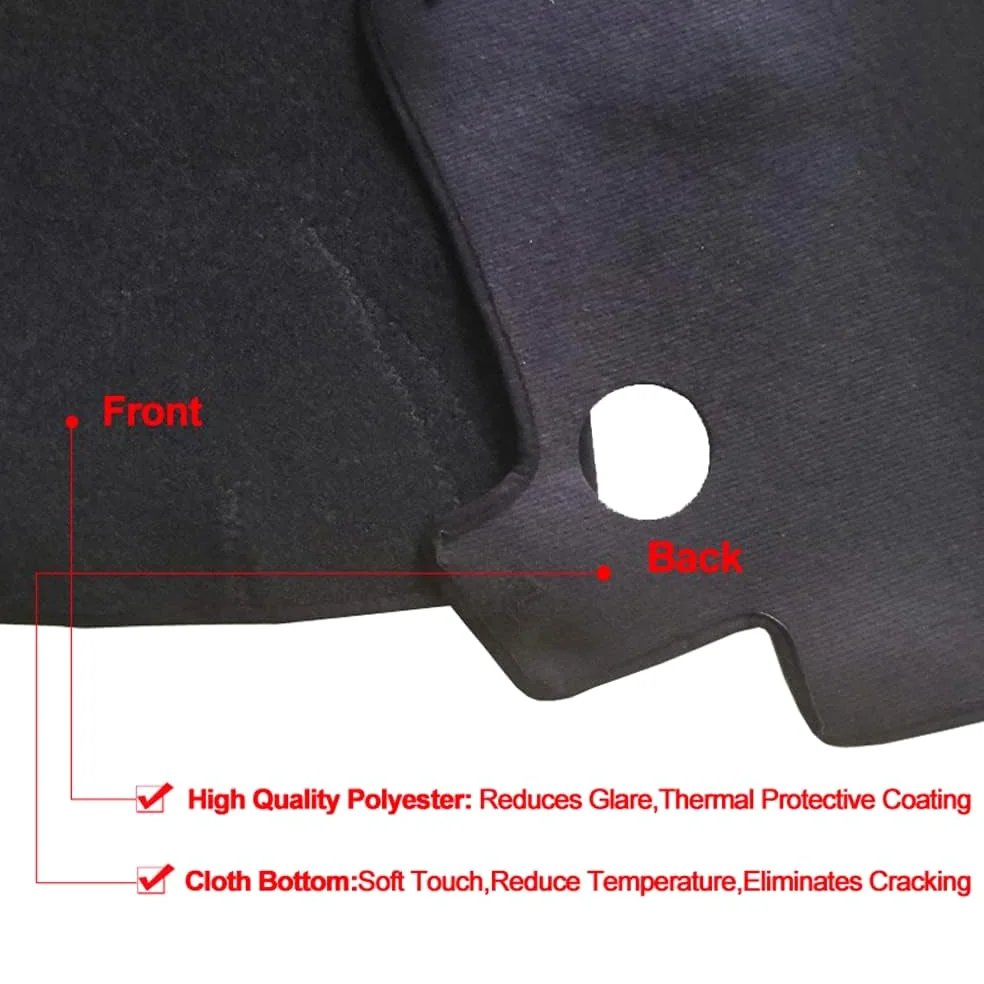 OGRAFF Almohadilla Protectora para Salpicadero,para Kia Picanto X-Line/Morning 2018 (LHD),Protector de Panel de Instrumentos Alfombrilla Antideslizante