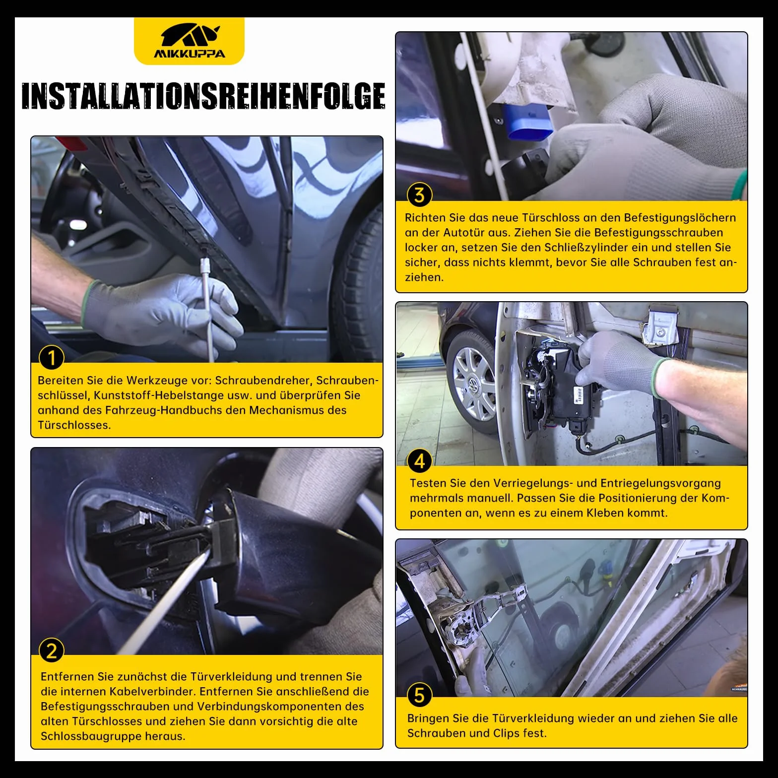 MIKKUPPA Cerradura de puerta delantera izquierda apta para Golf 4 Passat 3B Bora New Beetle, cerradura servomotor con cierre centralizado