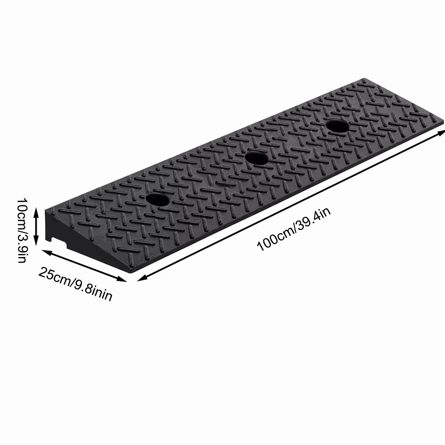 Rampa de Entrada Para Vehículos, Rampa de Garaje, Alfombrilla de Goma Para Escalones, Rampa Elevadora Para Automóviles, Rampa Para Vehículos, Negra, Adecuada Para Automóviles(100*25*10cm/39.4*9.8*3.9i