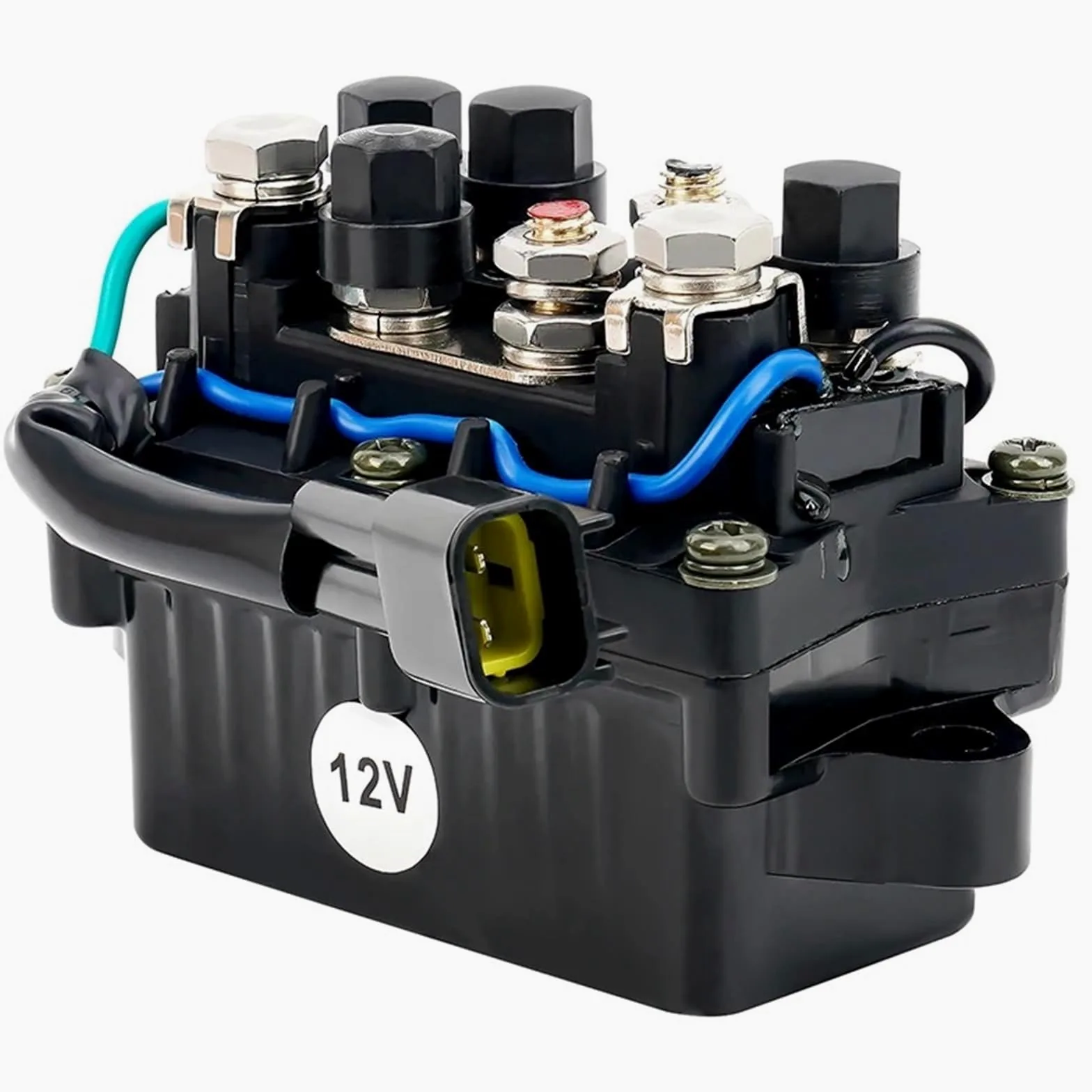 Relé arranque genérico Relé motor moto Solenoide de relé de arranque de 12 V compatible con Yamaha motores fueraborda de 4 tiempos F-225 F-90 HP F150TLRC F60TLRD F75TLRD F30LEHA