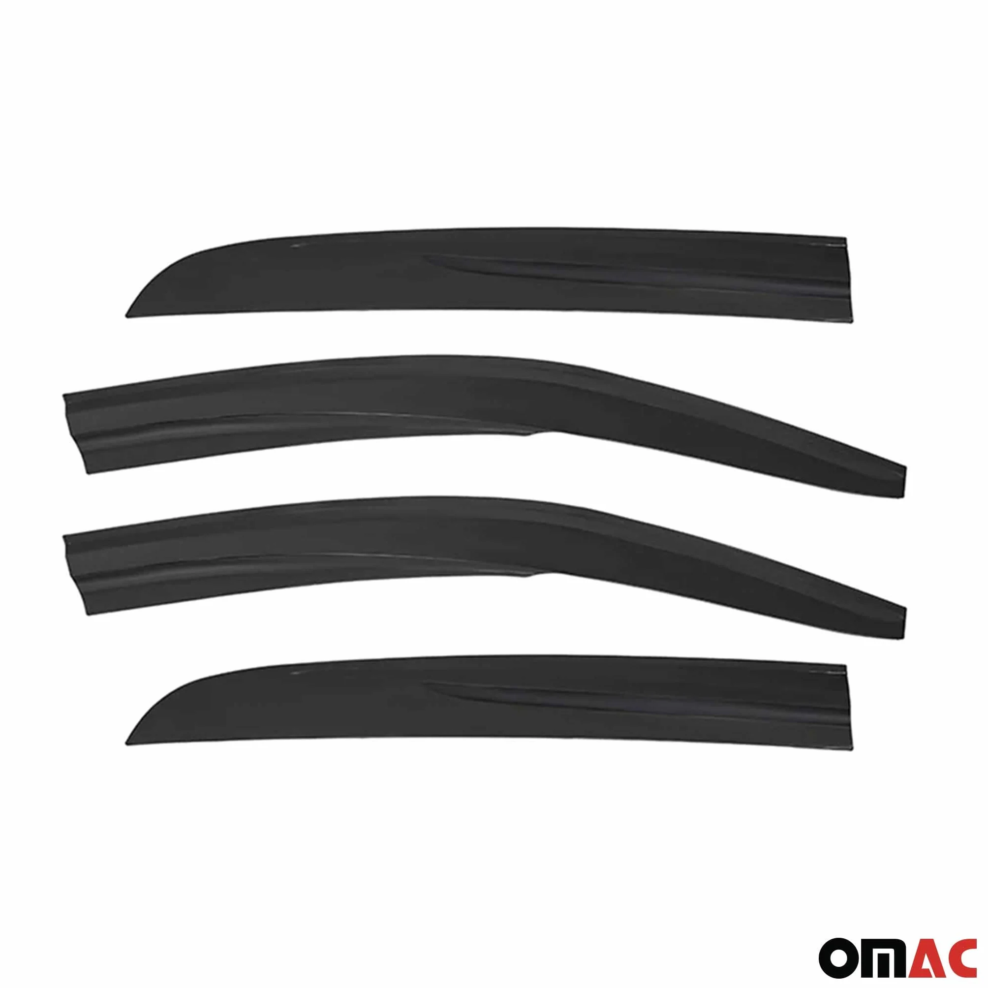 OMAC Deflectores Aire Regenabweiser Compatible con Opel Combo D 2011-2018 Negro Acrylic 4tlg