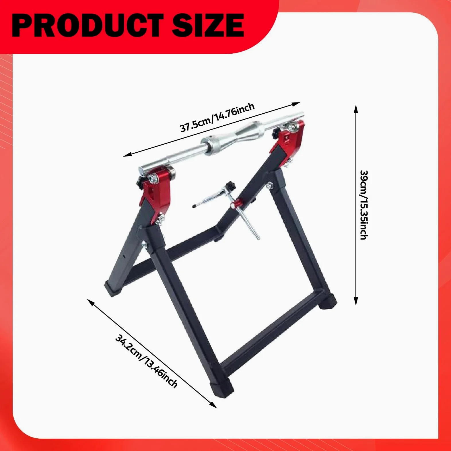 Equilibradora de Ruedas de Motocicleta Portátil con Fácil Instalación, Rojo