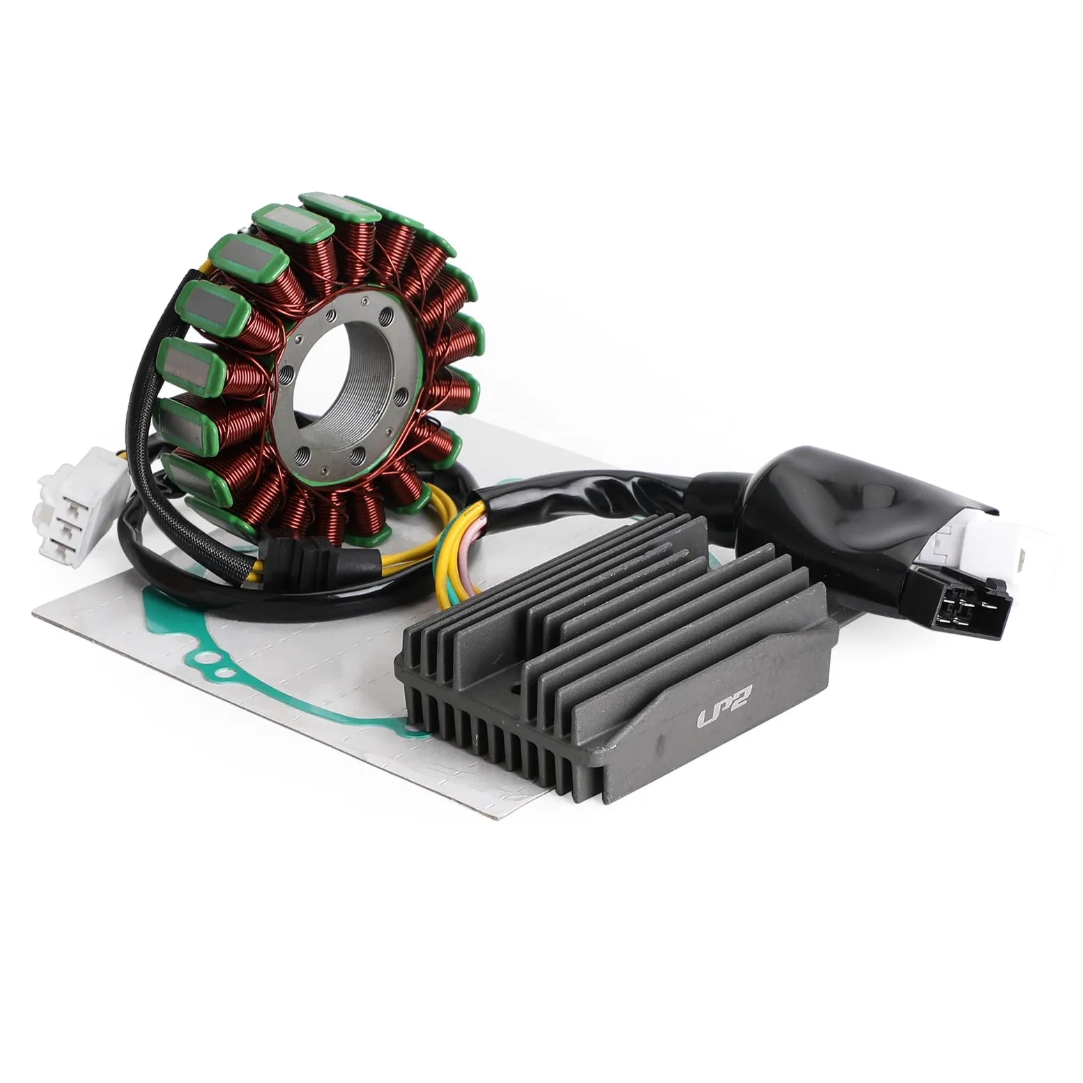 Topteng Magneto Stator+Voltage Rectifier+Gasket Apto para Honda VFR800 VTEC ABS 2005-2013, VFR800 Interceptor ABS 2002-2009, VFR800 VTEC Blsnche ABS 2009-2013