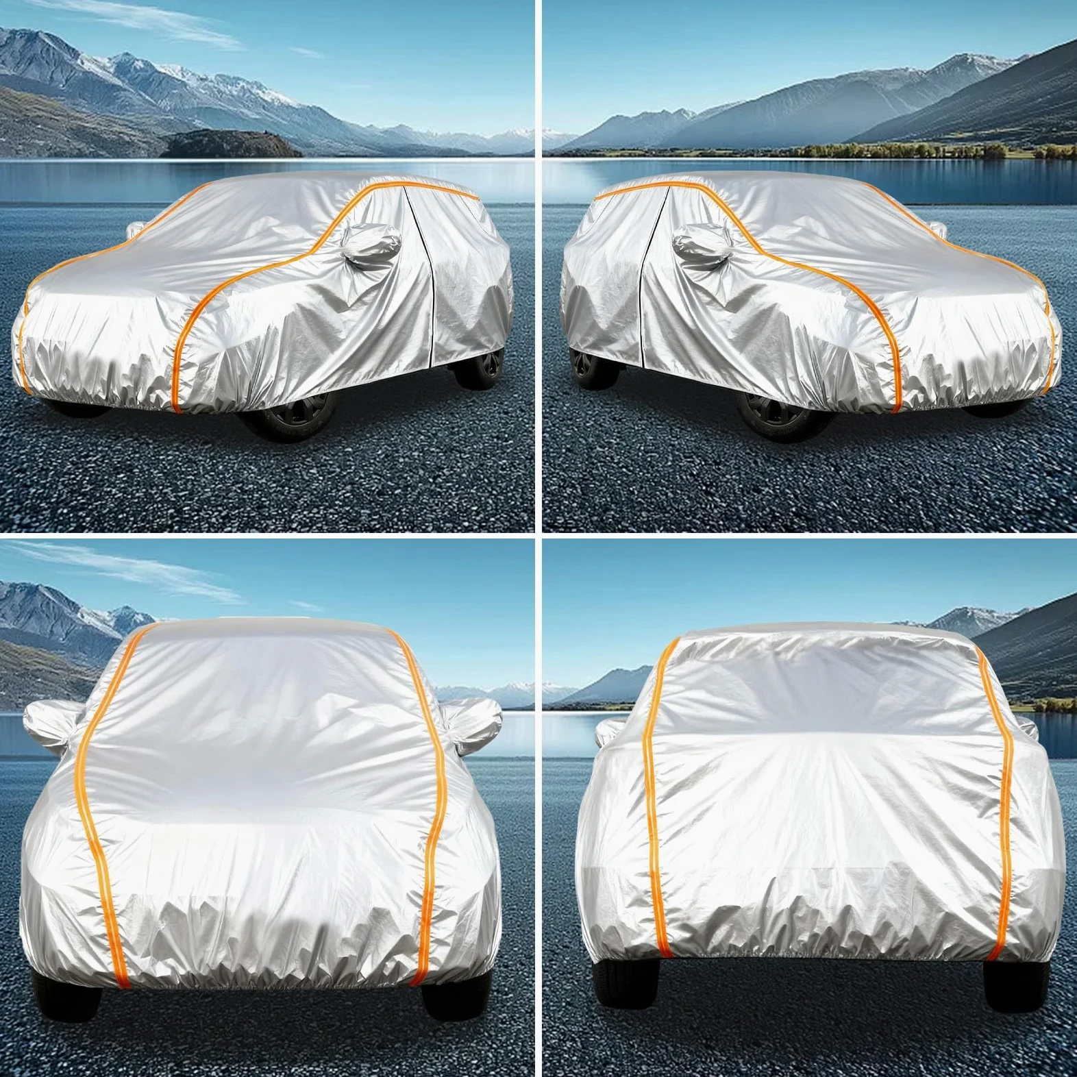 Funda Coche Exterior Hecho para Fiat 124 Spider 2016-2024 2025, Impermeable Lona Coche Transpirable Fundas Completa para Todo el Año Resistente Al Polvo Lluvia Nieve Rasguño